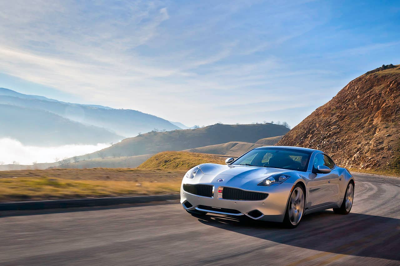 2012 Fisker Karma front 3/4 driving view