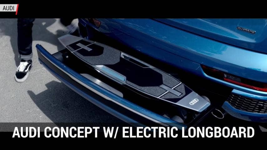 Audi's Connected Mobility Concept W/ Electric Longboard | Autoblog Minute