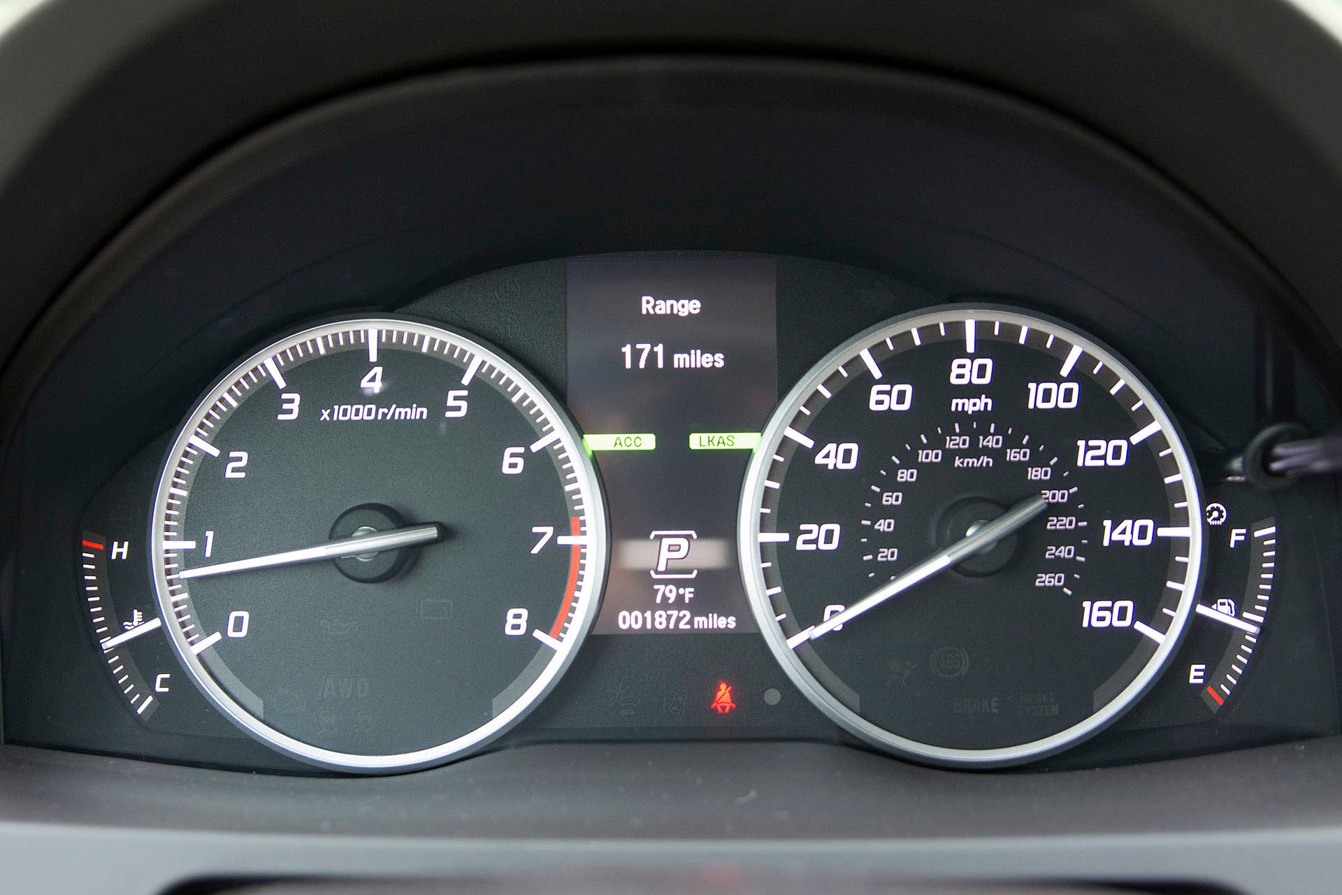 2016 Acura RDX gauges