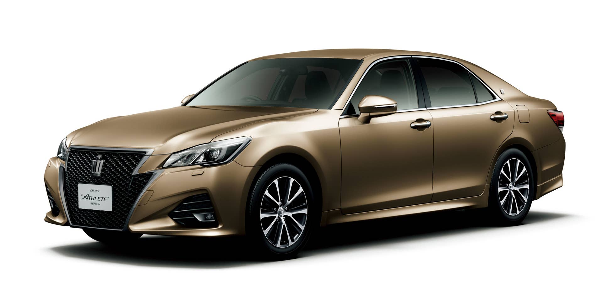 Toyota Crown Athelete front 3/4 gold