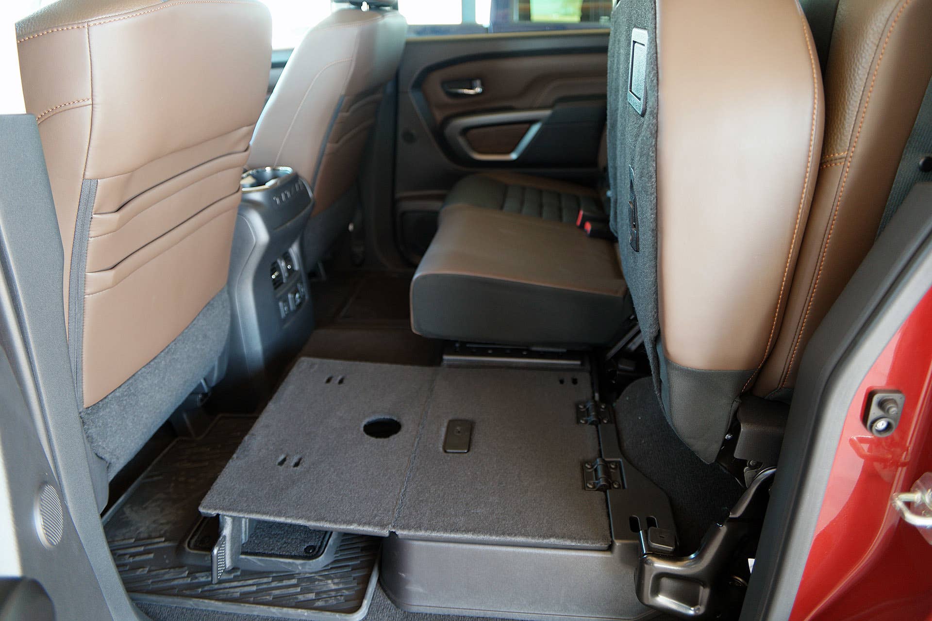 2016 Nissan Titan folded rear seat