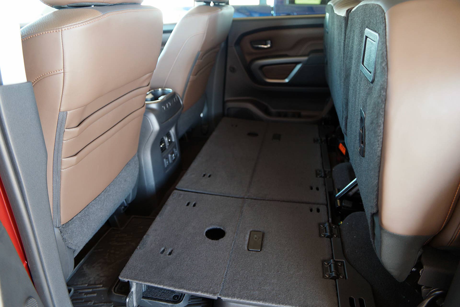 2016 Nissan Titan folded rear seats