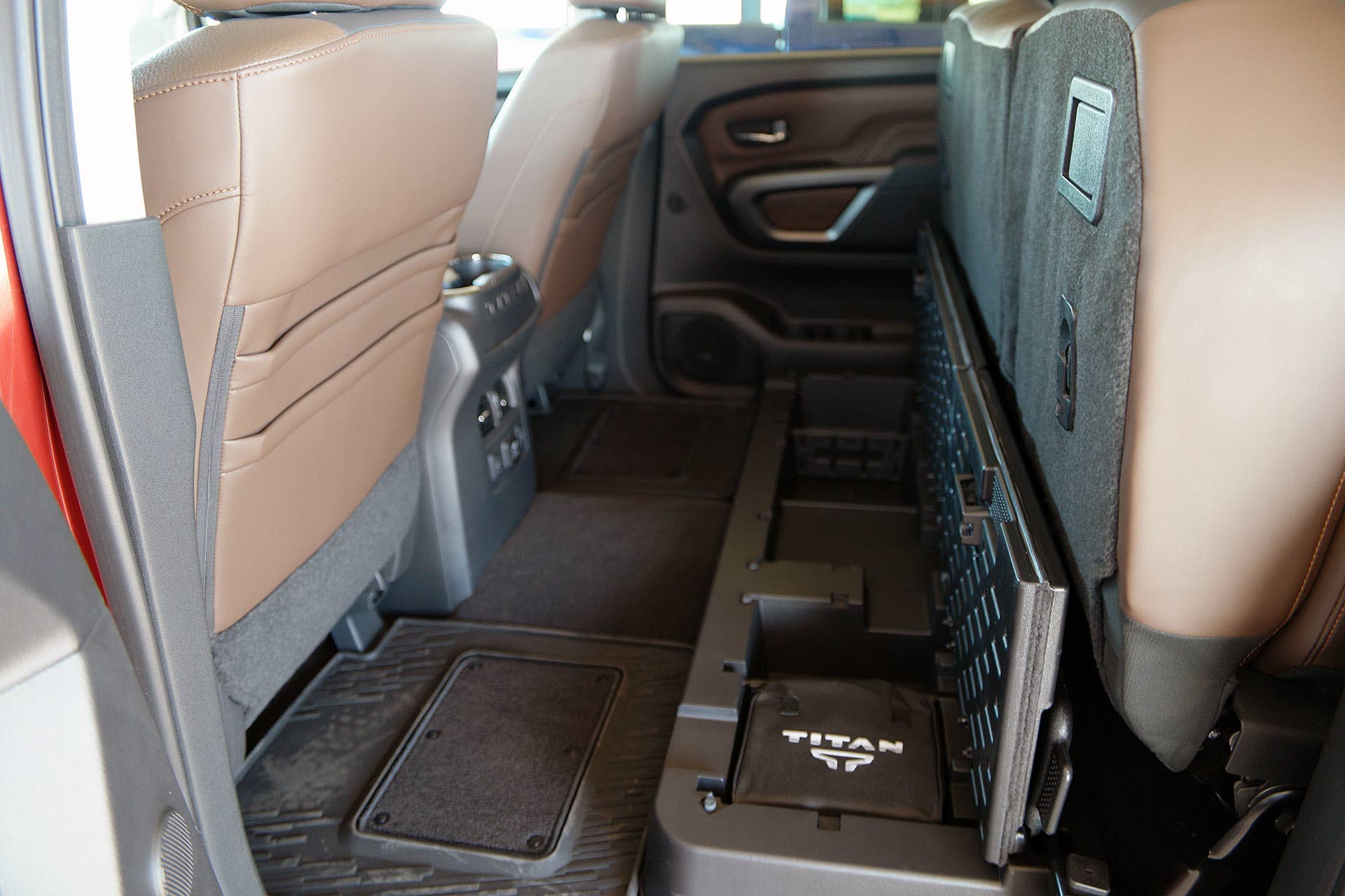 2016 Nissan Titan folded rear seats