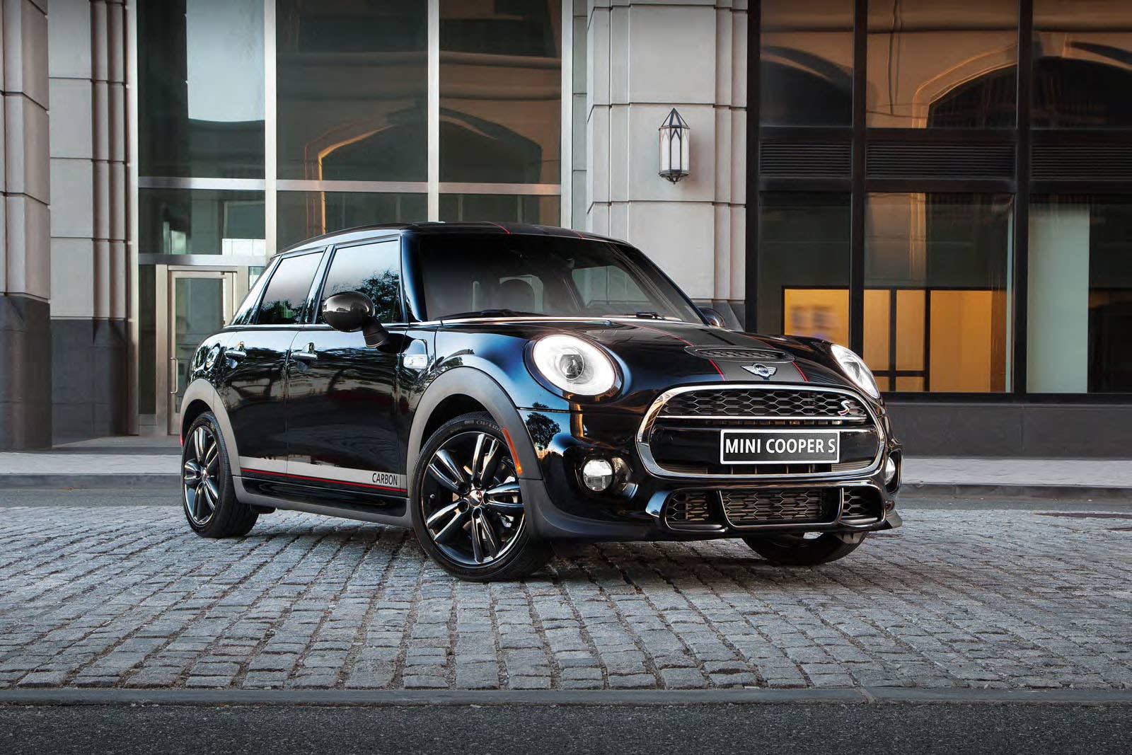 mini hardtop carbon edition front three quarters bricks