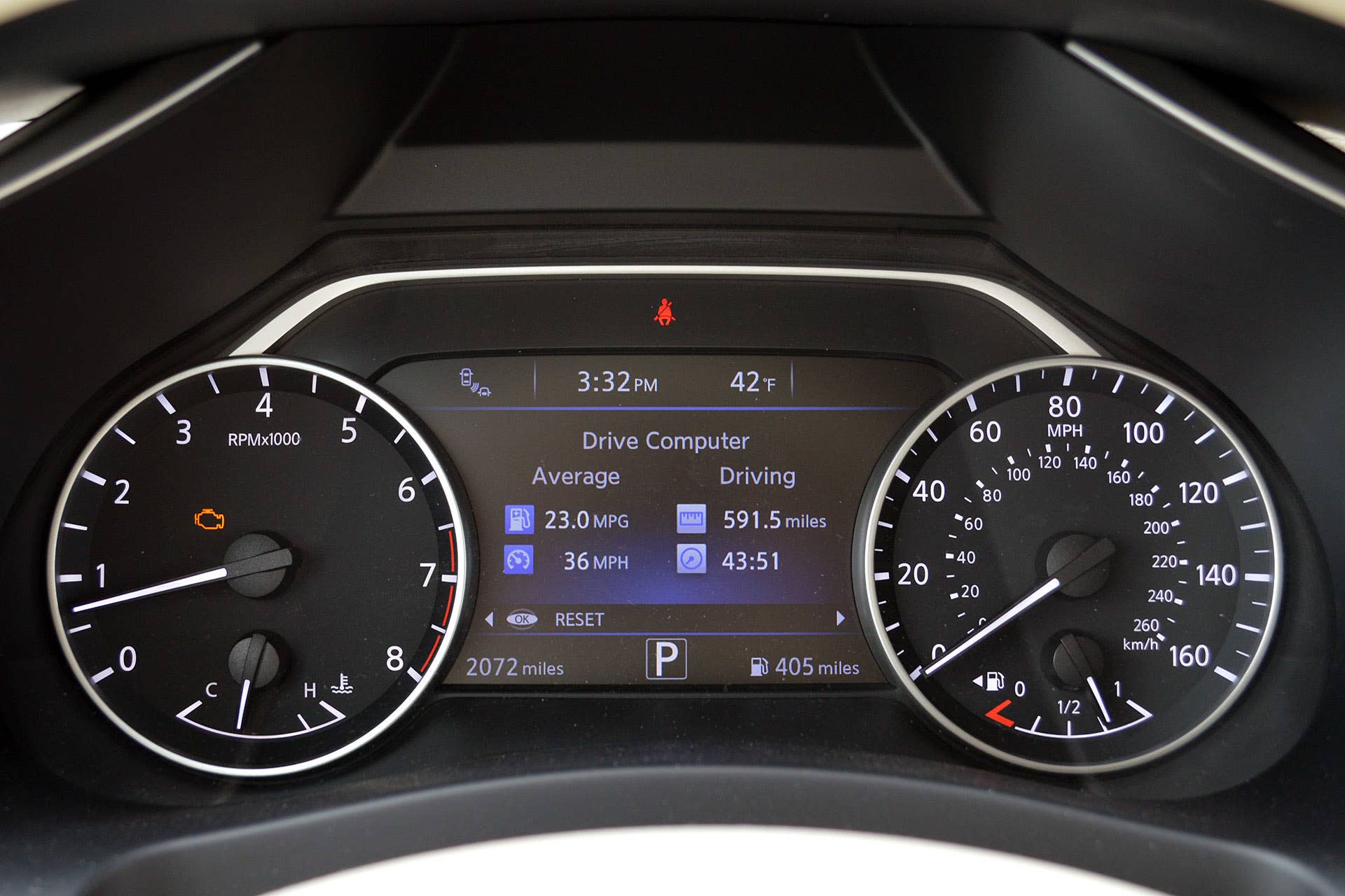 2015 Nissan Murano gauges