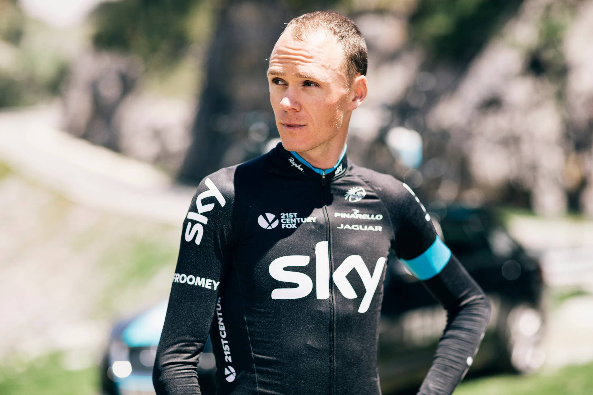 team sky jaguar cyclist spandex cycling