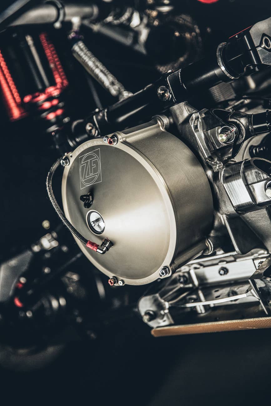 The Peugeot 2008 DKR for the 2016 Dakar Rally, engine detail.