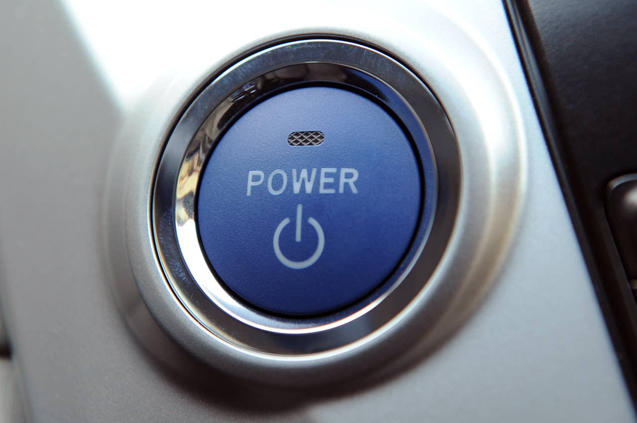2012 Toyota Prius V power button