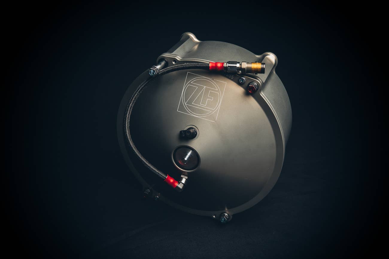 The Peugeot 2008 DKR for the 2016 Dakar Rally, engine part detail.