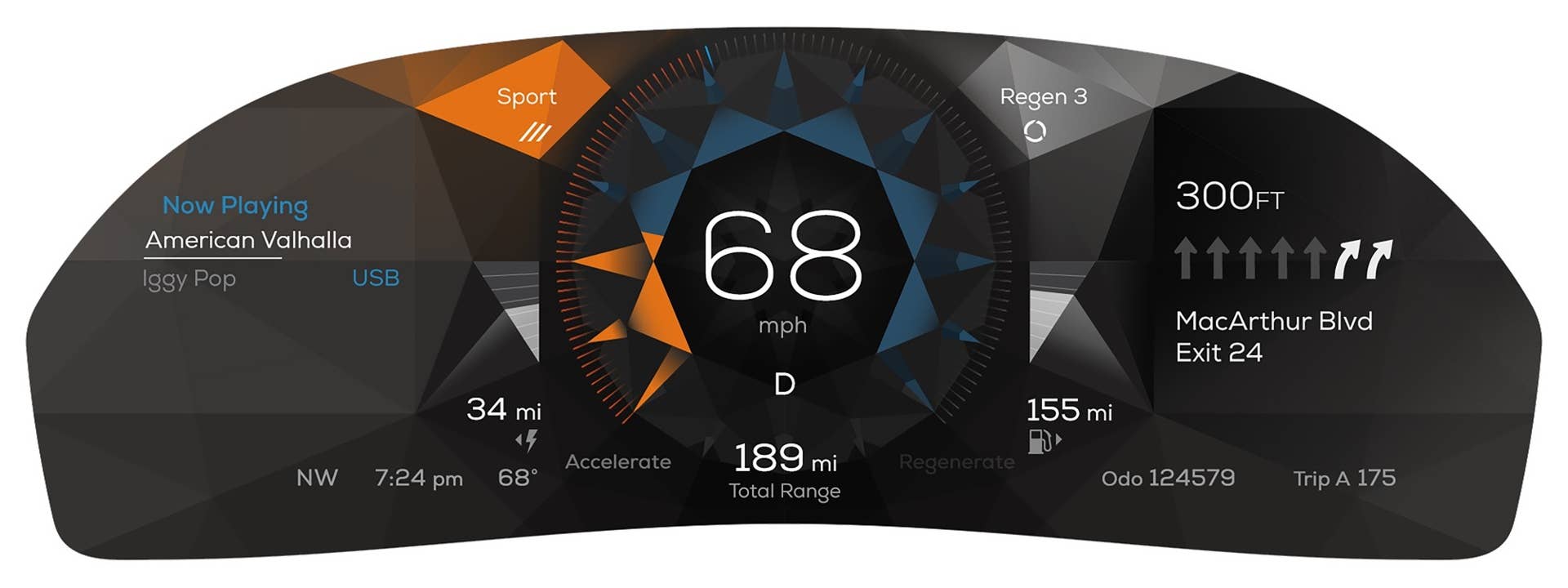 2017 Karma Revero dashboard screen