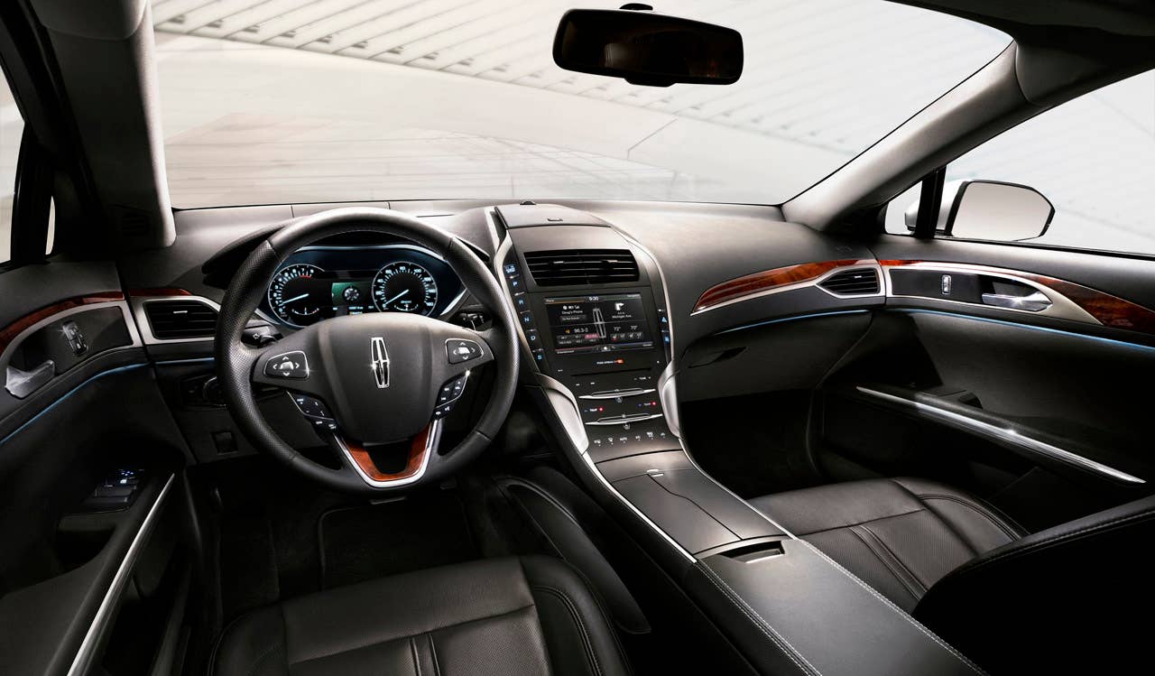 2013 Lincoln MKZ: Design teams created an approachable exterior that invites drivers inside to an airy and warm environment composed of bold architectural elements, rich natural materials and many fine details in the 2013 Lincoln MKZ.