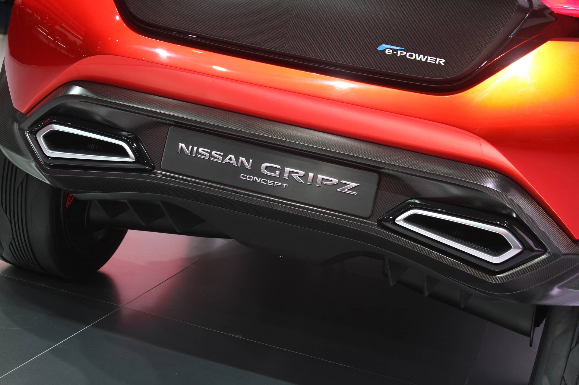 The Nissan Gripz concept unveiled at the 2015 Frankfurt Motor Show, rear diffuser detail.