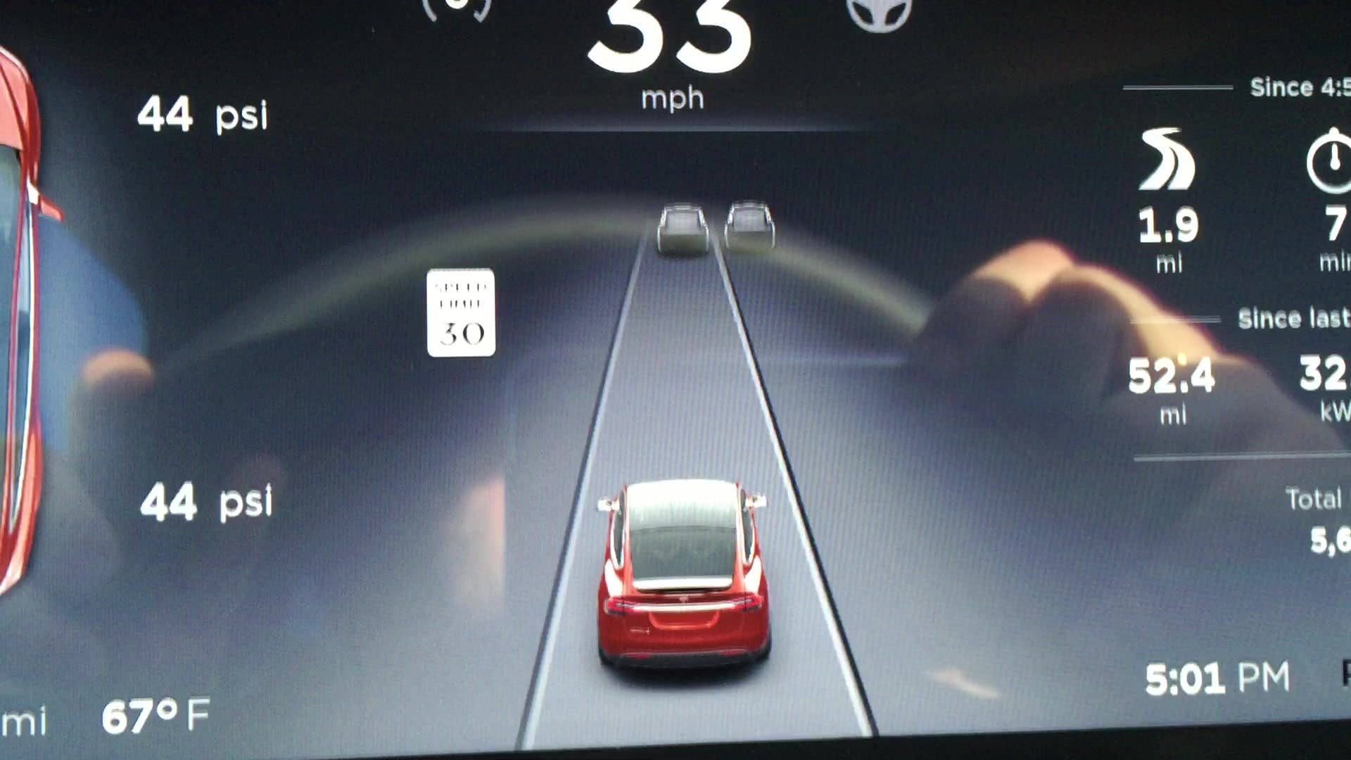 Tesla Model X Autopilot Sensing