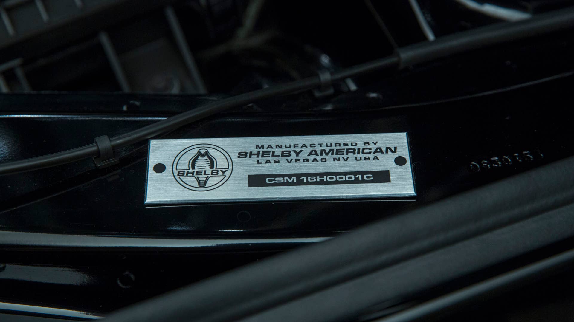 2016 ford shelby gt-h build plate engine