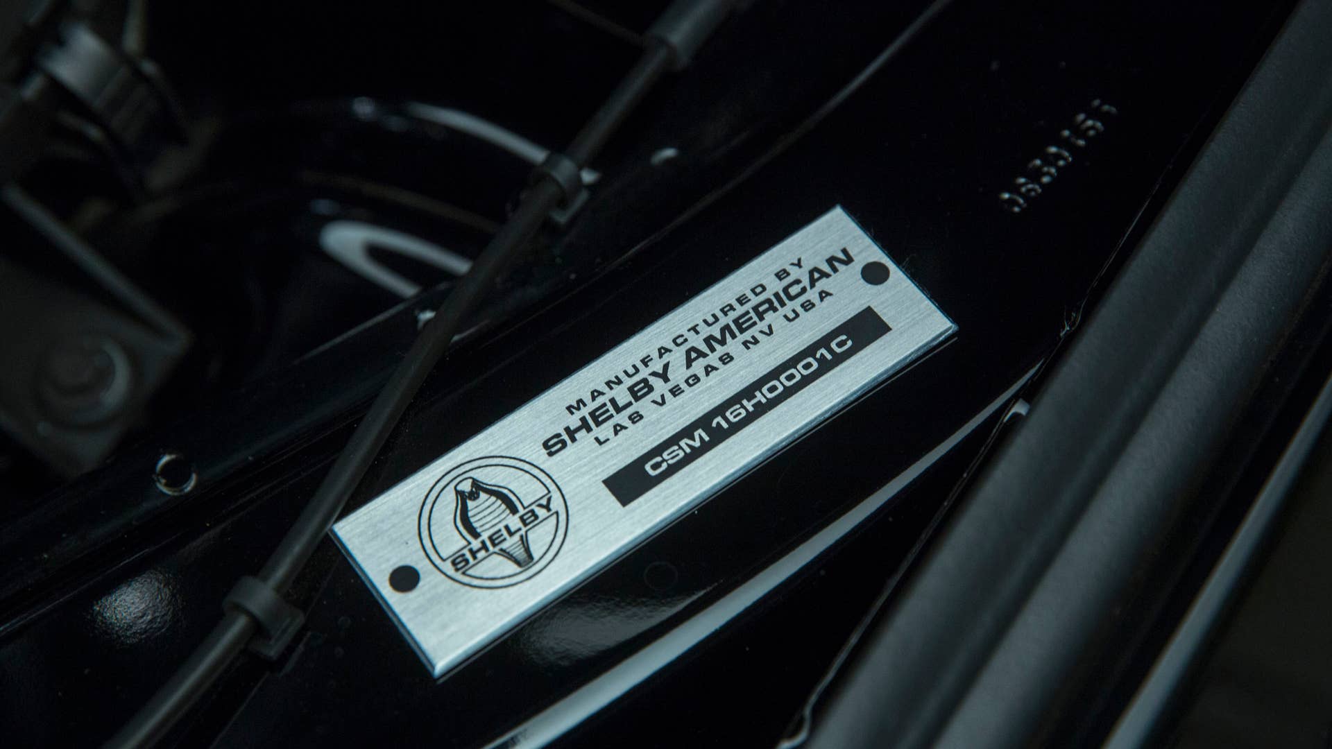 2016 ford shelby gt-h build plate detail