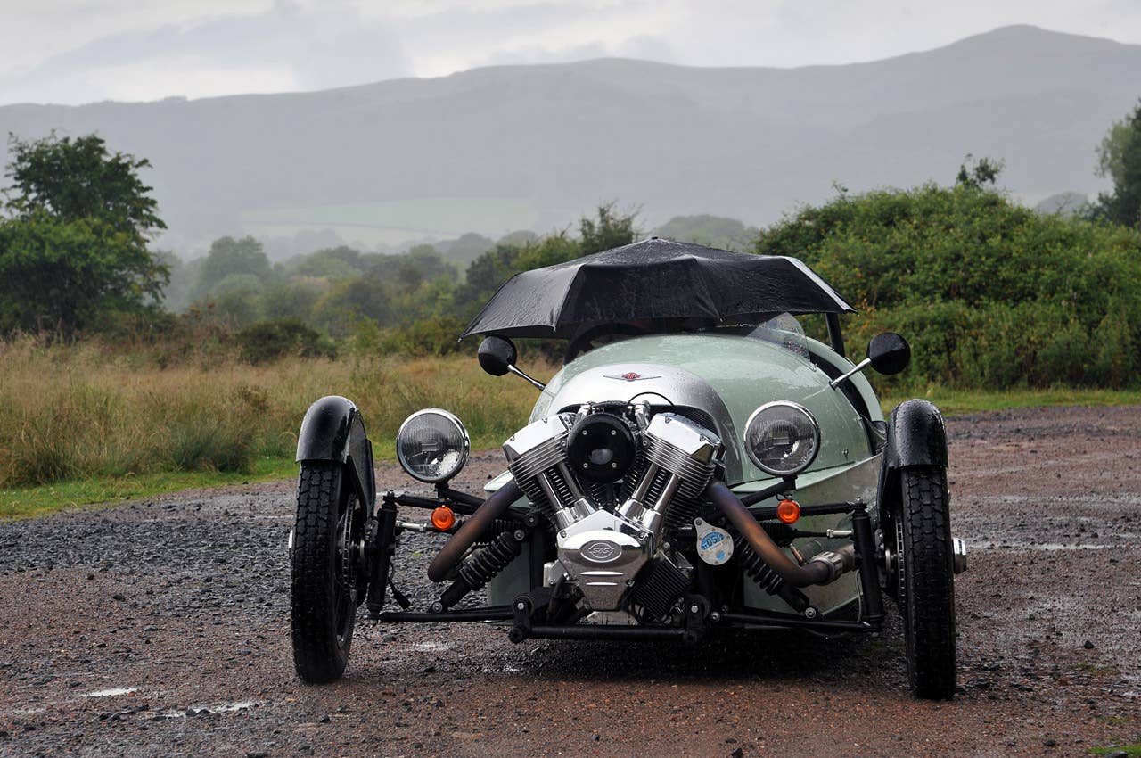 2012 Morgan 3 Wheeler front 3/4 view