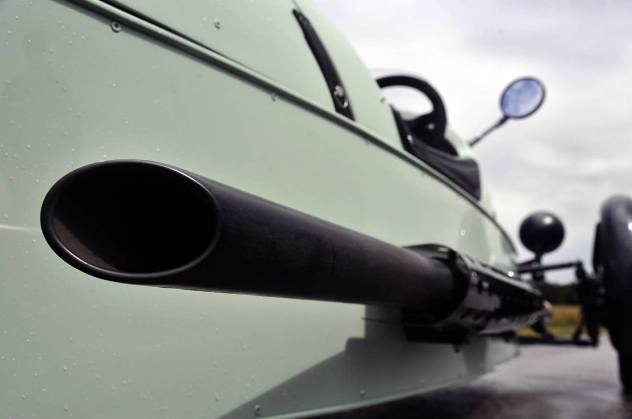 2012 Morgan 3 Wheeler exhaust pipe