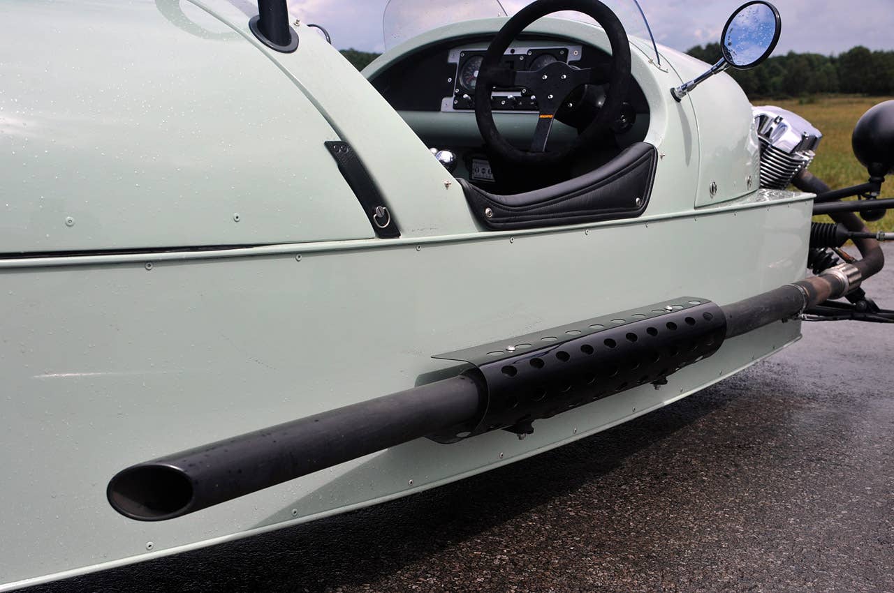 2012 Morgan 3 Wheeler exhaust pipe