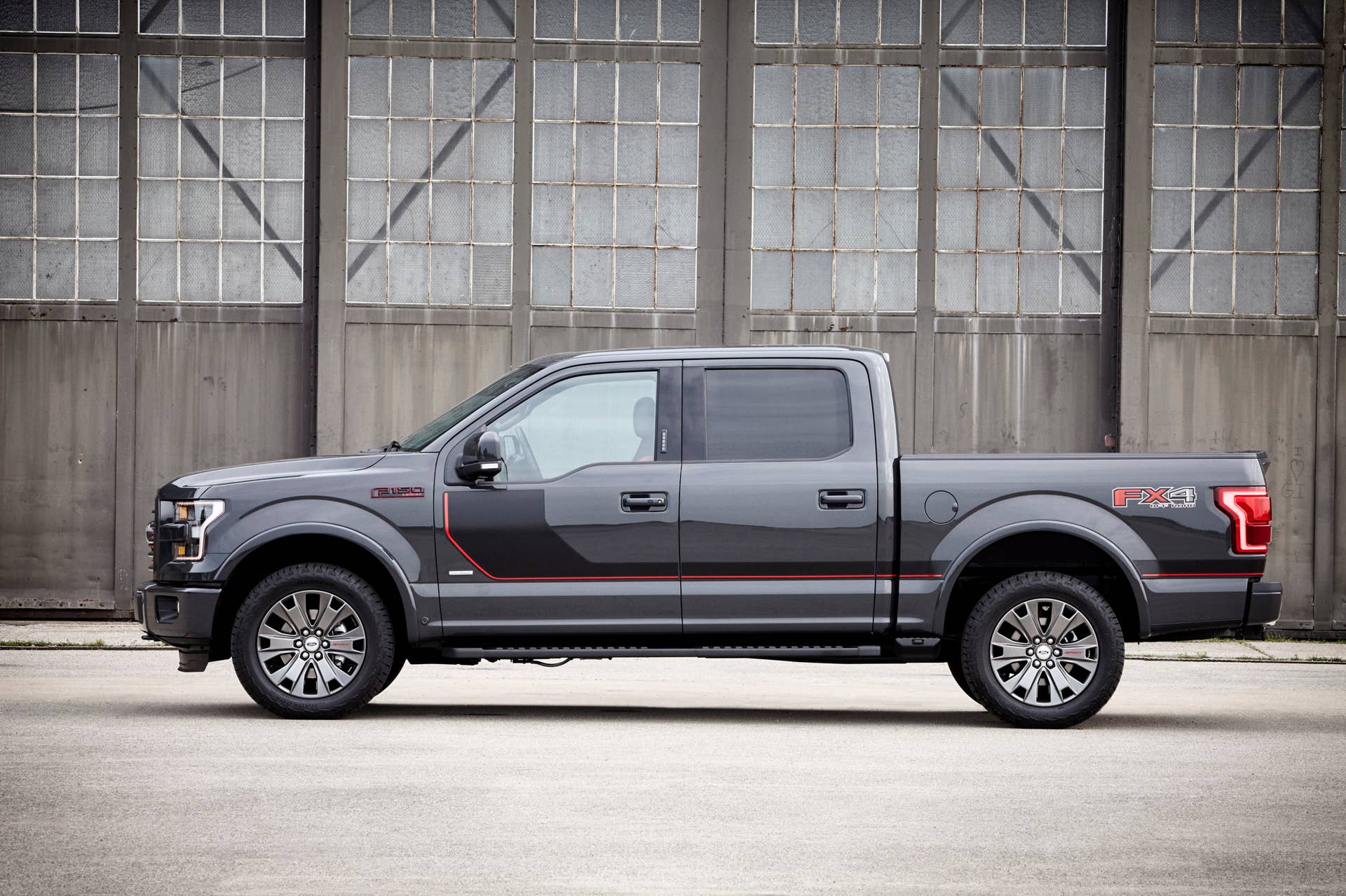 gray 2016 ford-150 lariat appearance package profile