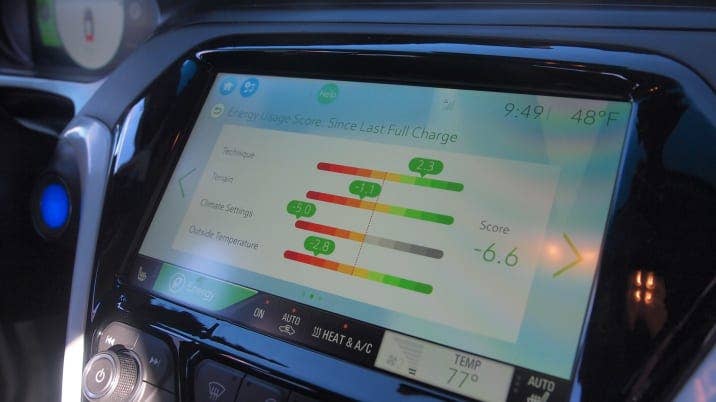 chevy bolt prototype screen