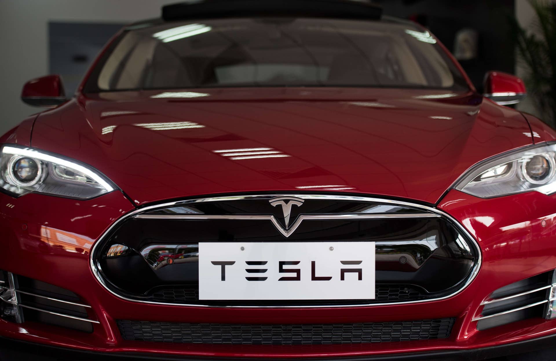 CHINA-AUTO-SHOW-ENVIRONMENT-TESLA