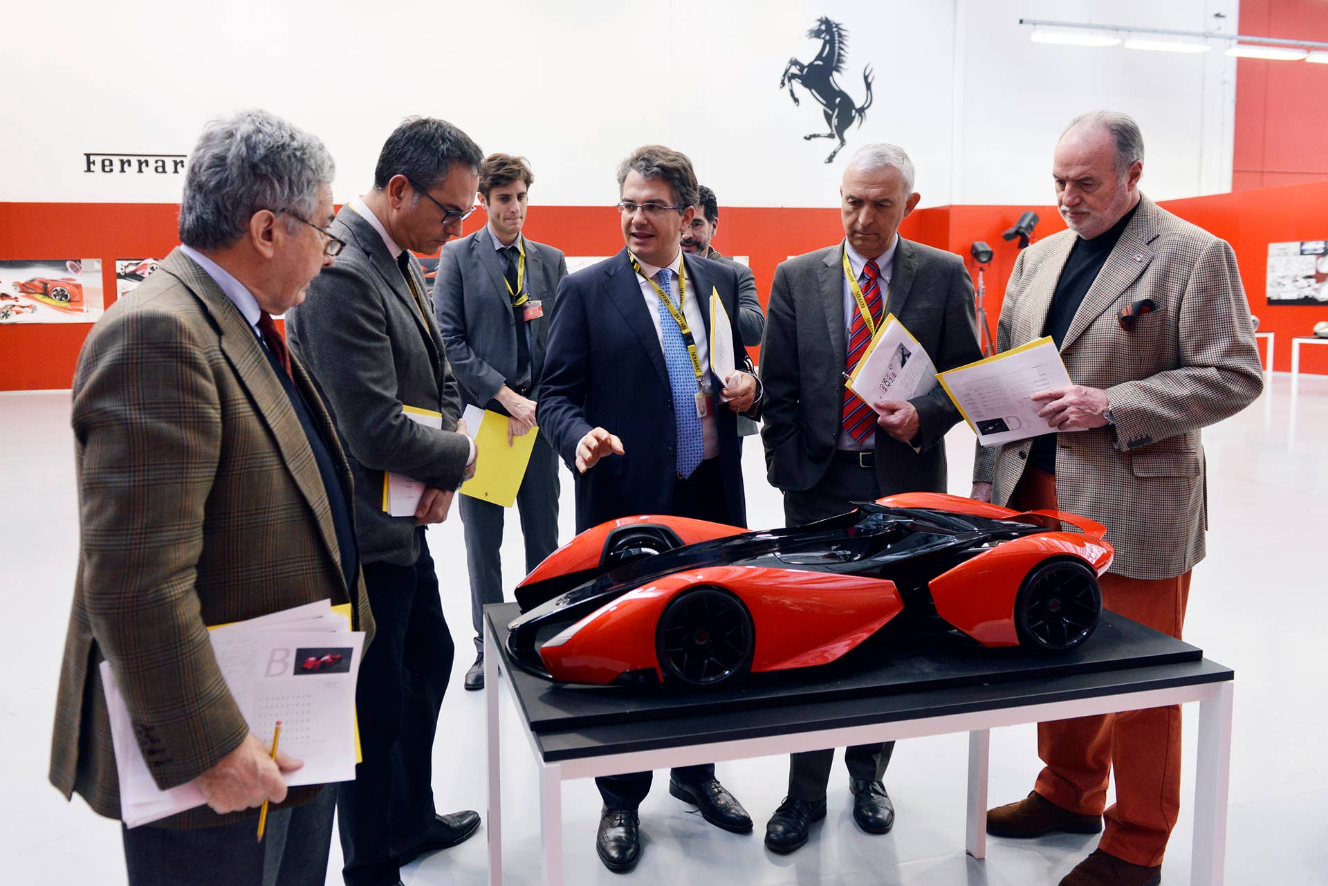 Ferrari Top Design School Challenge 2015 judges scrutineering