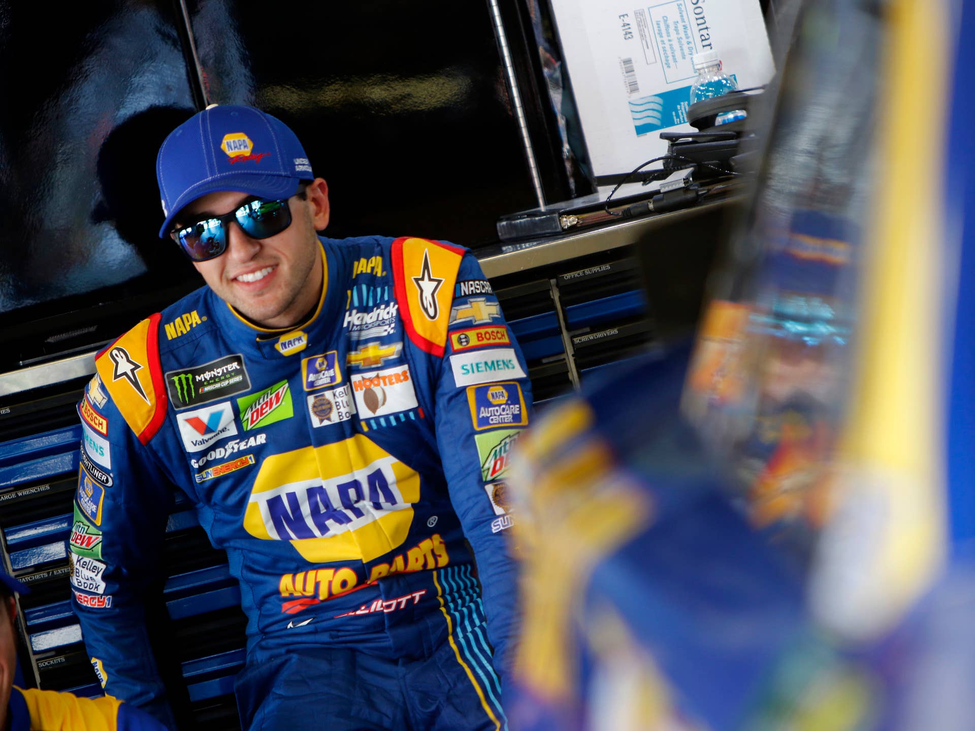 DAYTONA, FL - FEBRUARY 24: Chase Elliott (24) Hendrick Motorsports NAPA Auto Parts Chevrolet SS during practice for the NASCAR Monster Energy Cup Series Daytona 500 on February 24, 2017, at Daytona International Speedway in Daytona, FL.(Photo by Jeff Robinson/Icon Sportswire via Getty Images)