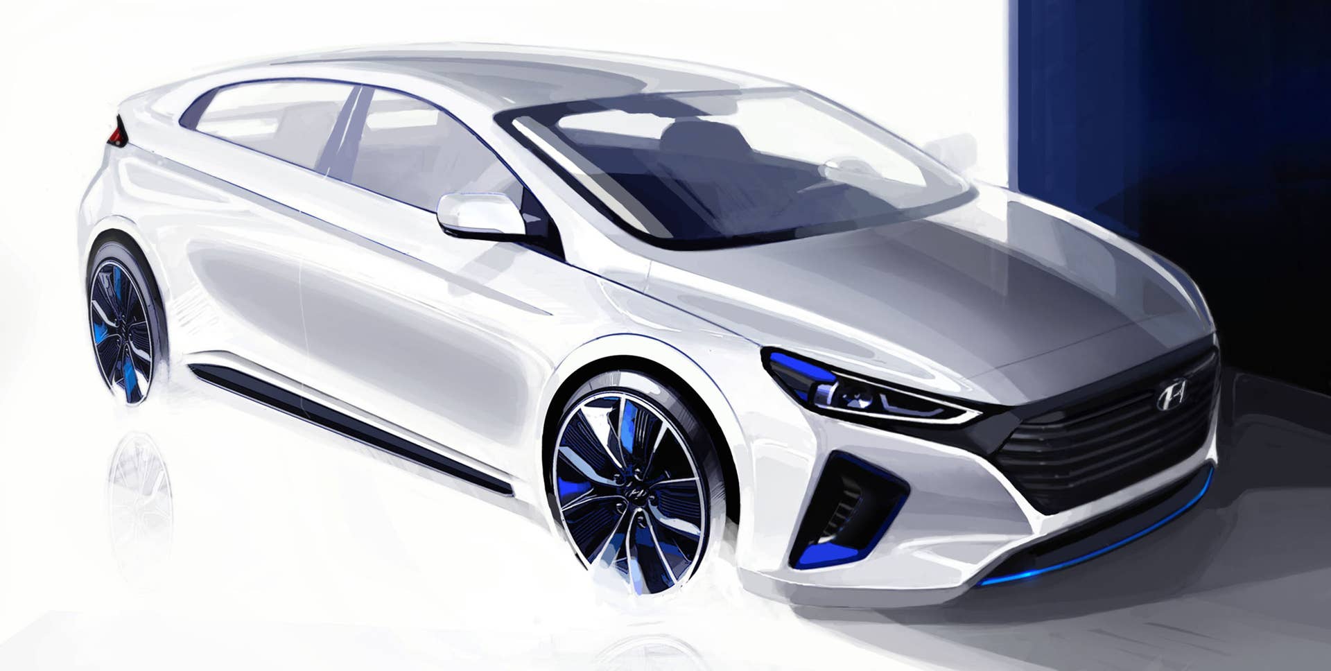Hyundai Ioniq rendering exterior