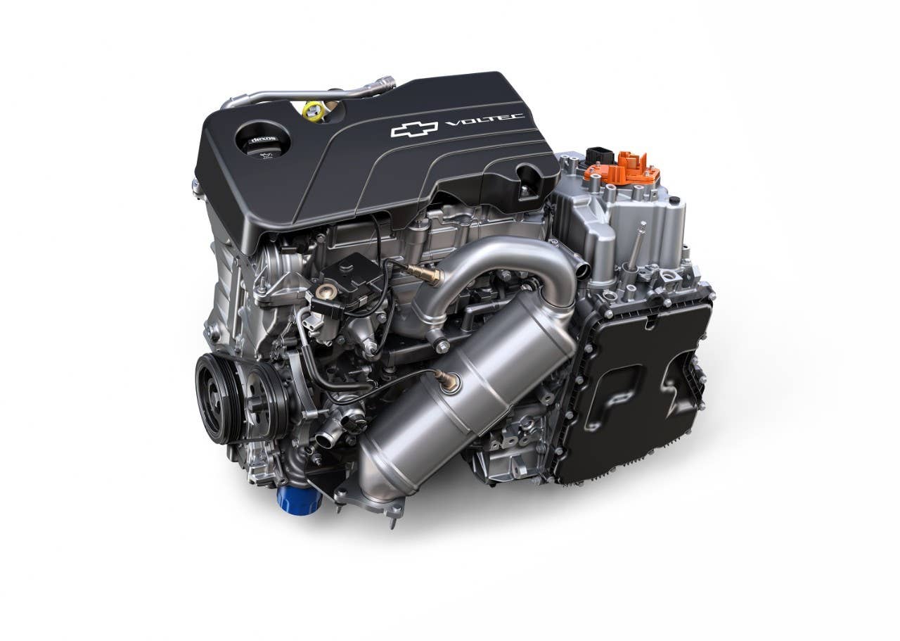 The second-generation Chevrolet Volt will use an all-new Voltec drive unit and 1.5L 4-cylinder engine for extended range operation. The system was designed to be more efficient while providing increased acceleration.