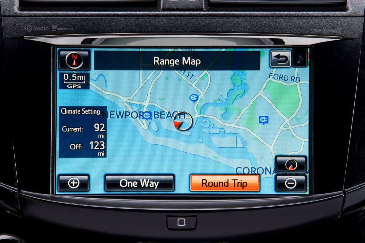 Toyota RAV4 EV infotainment screen