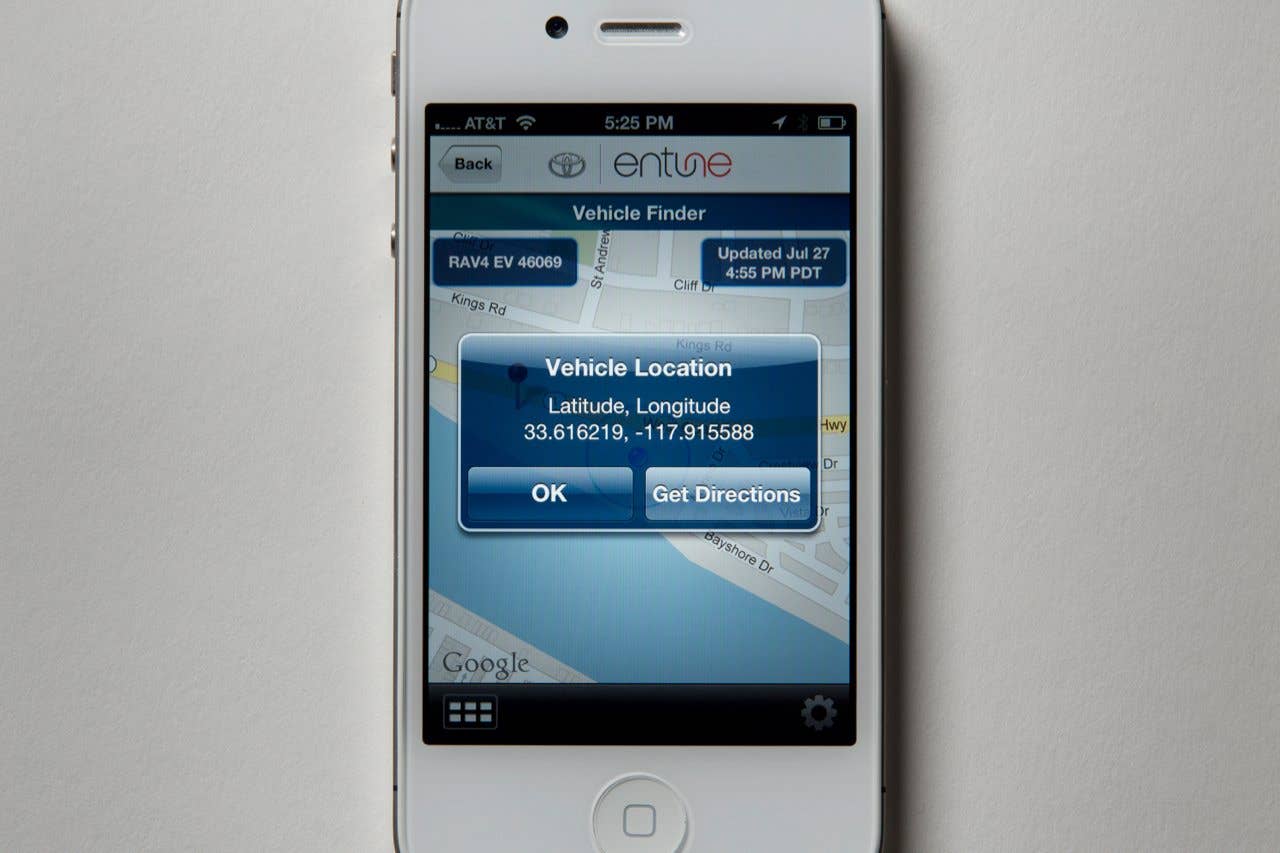 Toyota RAV4 EV app