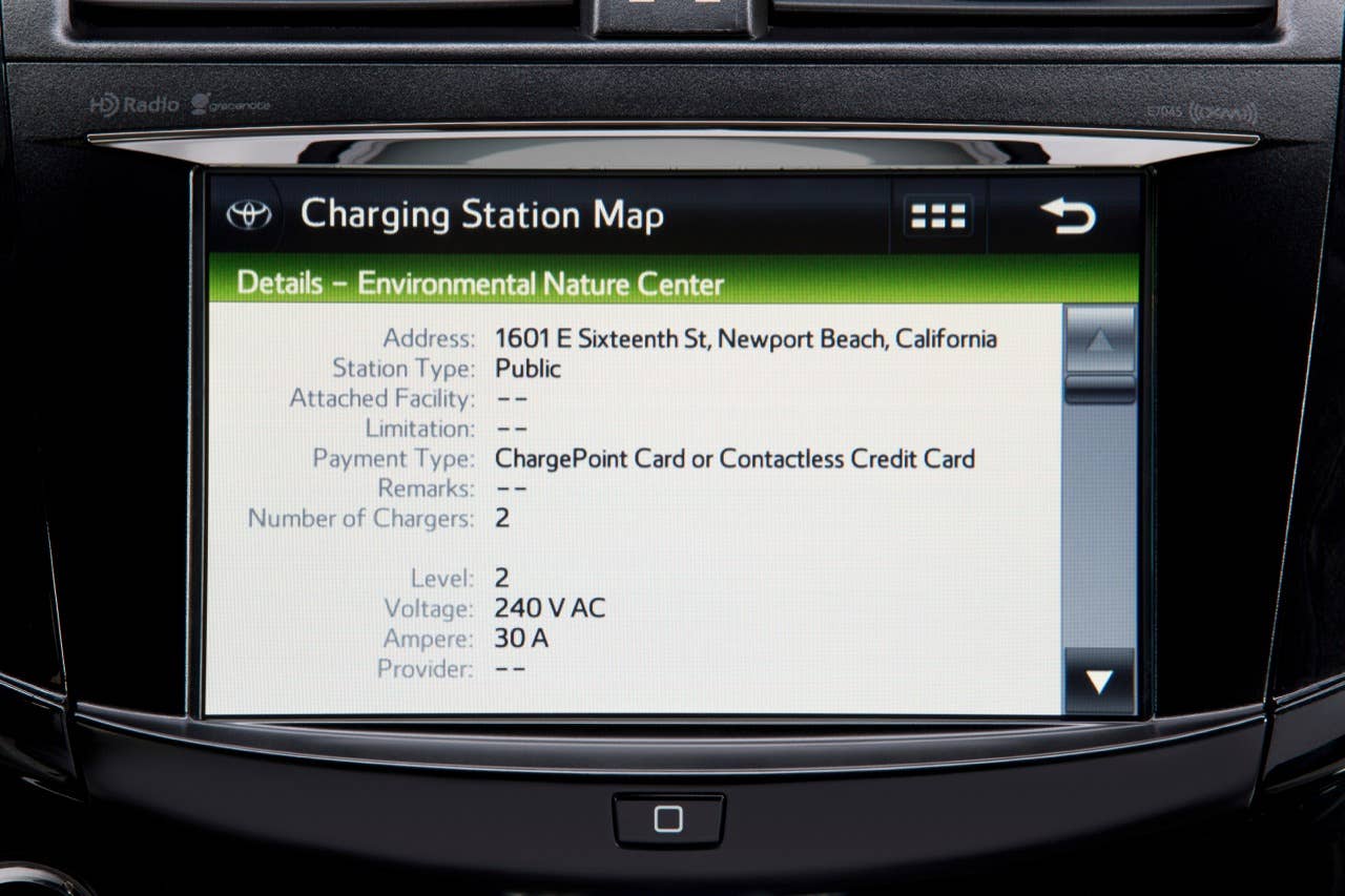 Toyota RAV4 EV infotainment screen