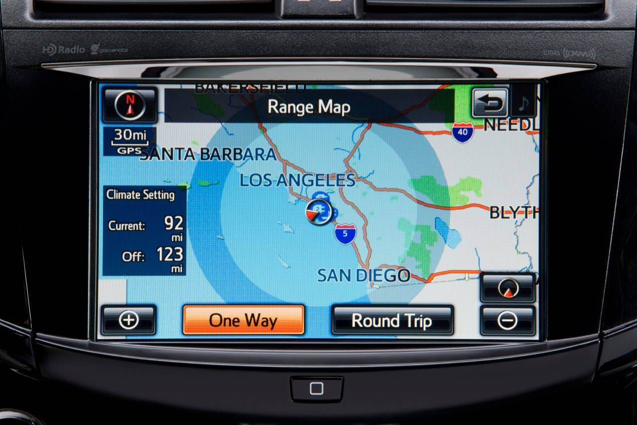 Toyota RAV4 EV infotainment screen
