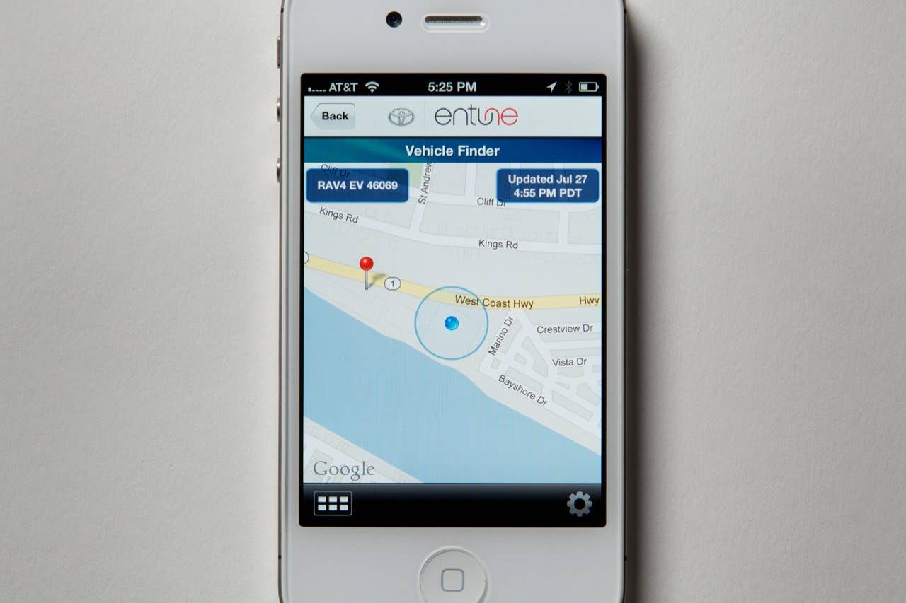 Toyota RAV4 EV app
