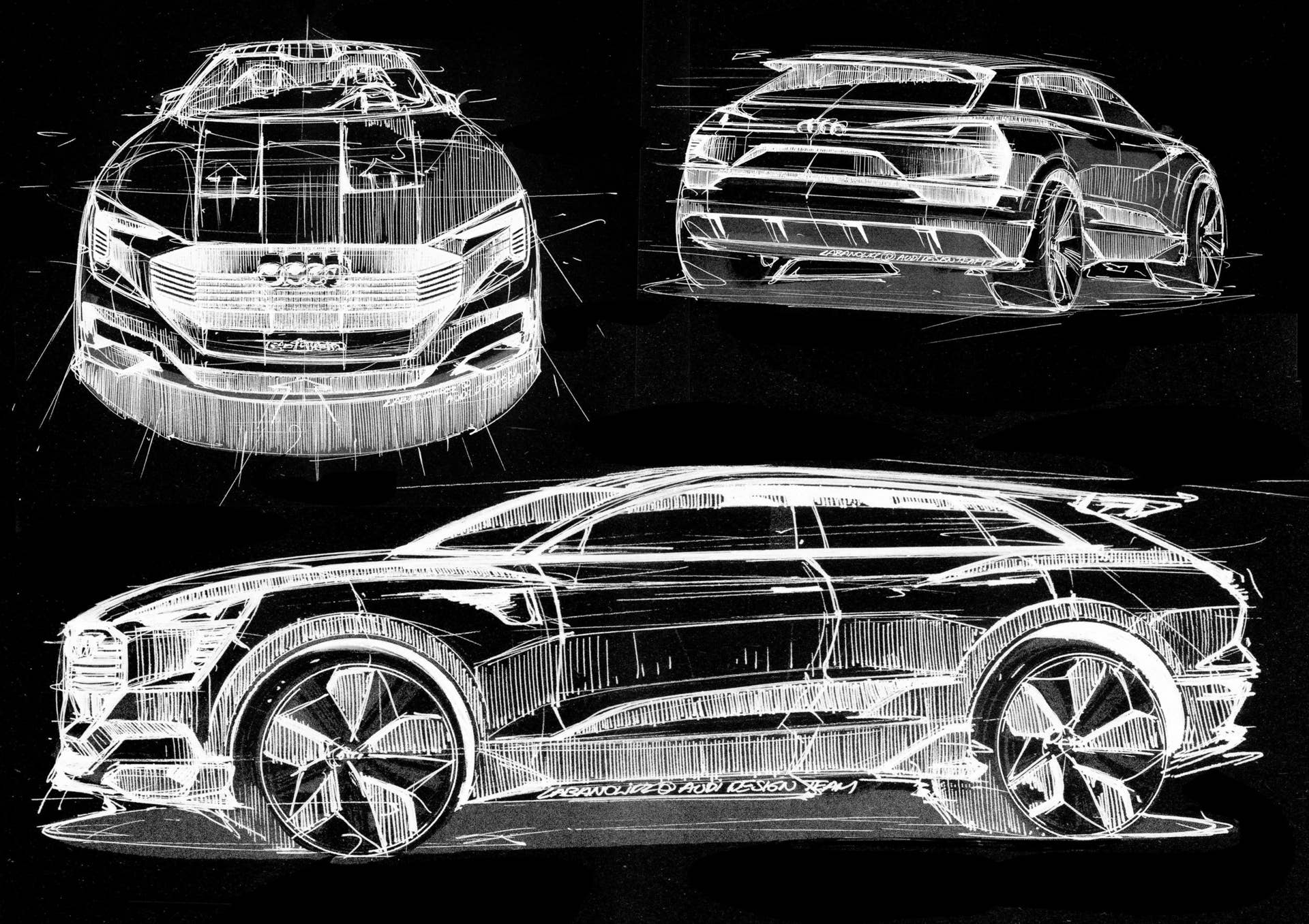 Audi e-tron quattro concept sketches