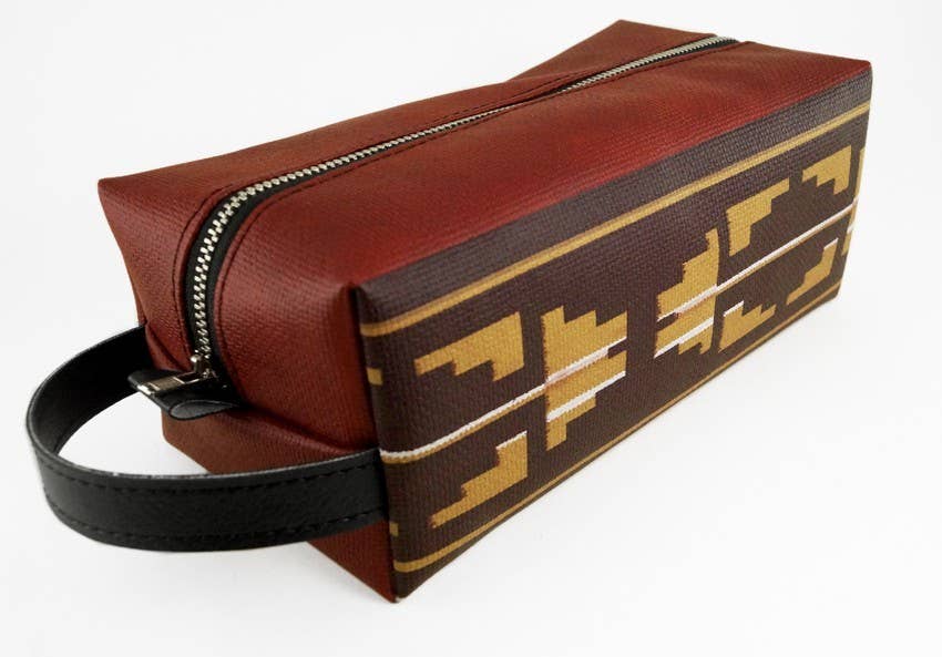 Shaving bag made from '70s Jeep Cherokee vinyl interior