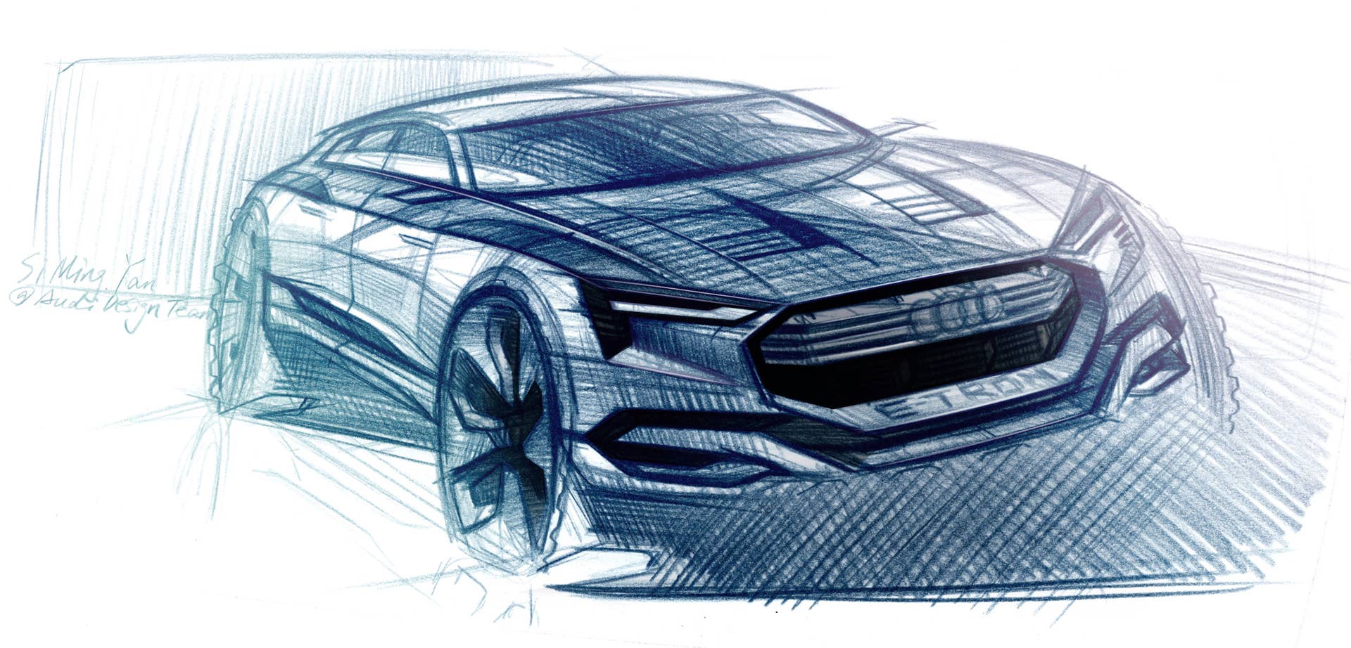 Audi e-tron quattro concept sketch