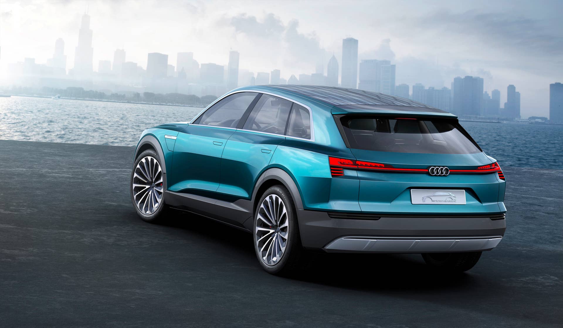 Audi e-tron quattro concept rear 3/4