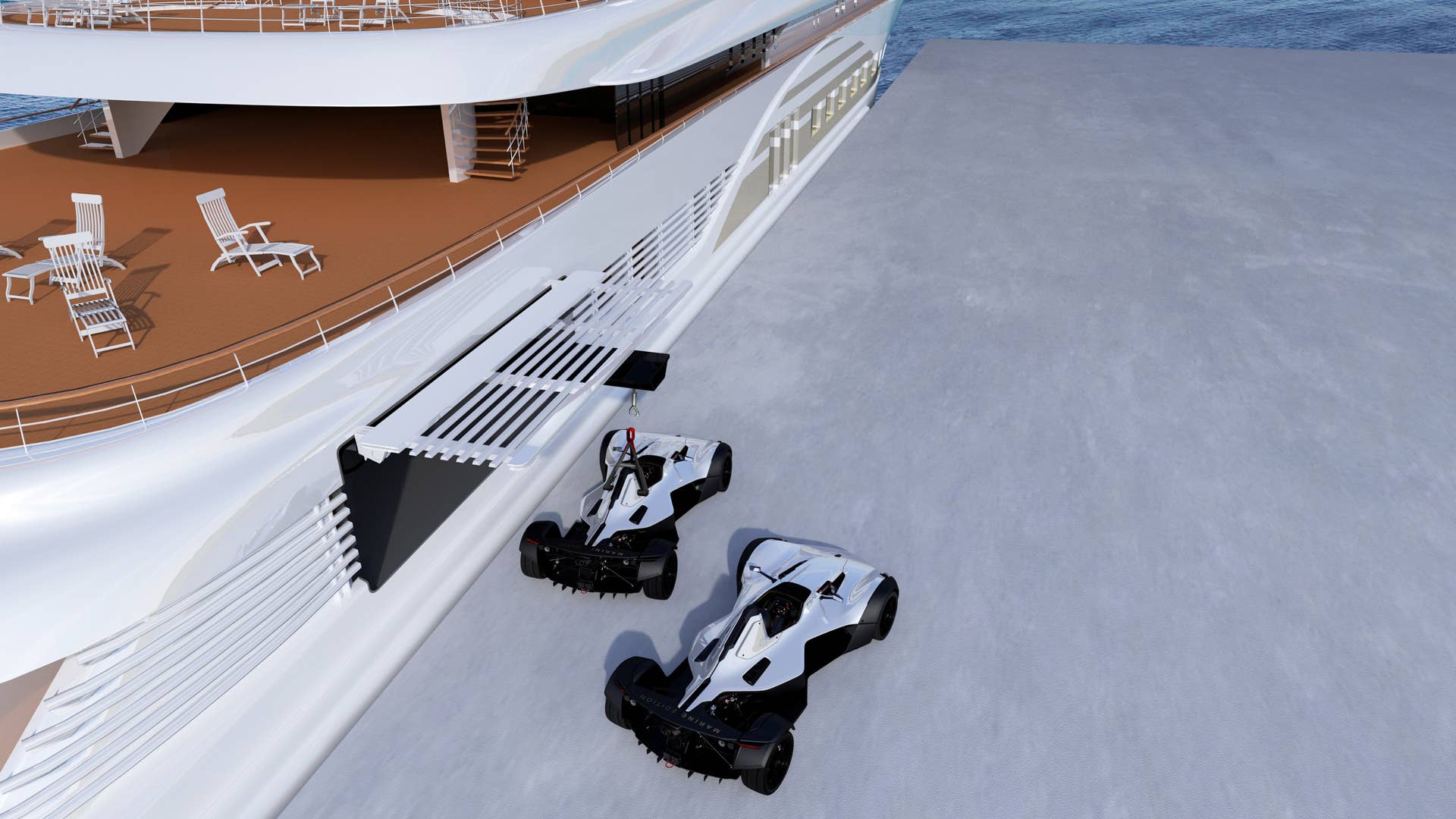 BAC Mono Marine Edition dock above