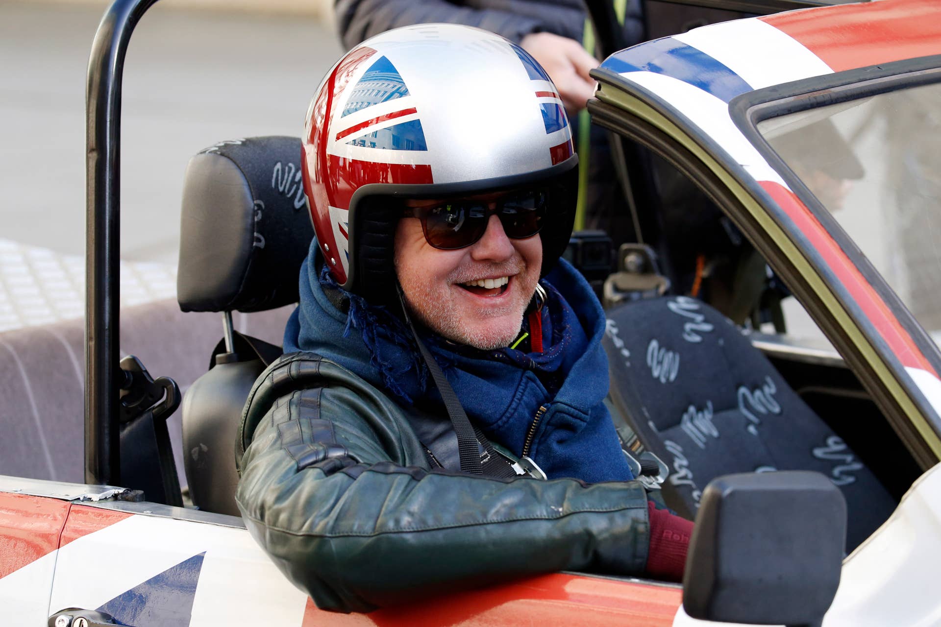 LONDON, UNITED KINGDOM - FEBRUARY 19: Chris Evans seen filming scenes for Top Gear at the BBC, Portland Place on February 19, 2016 in London, England. (Photo by Neil Mockford/Alex Huckle/GC Images)