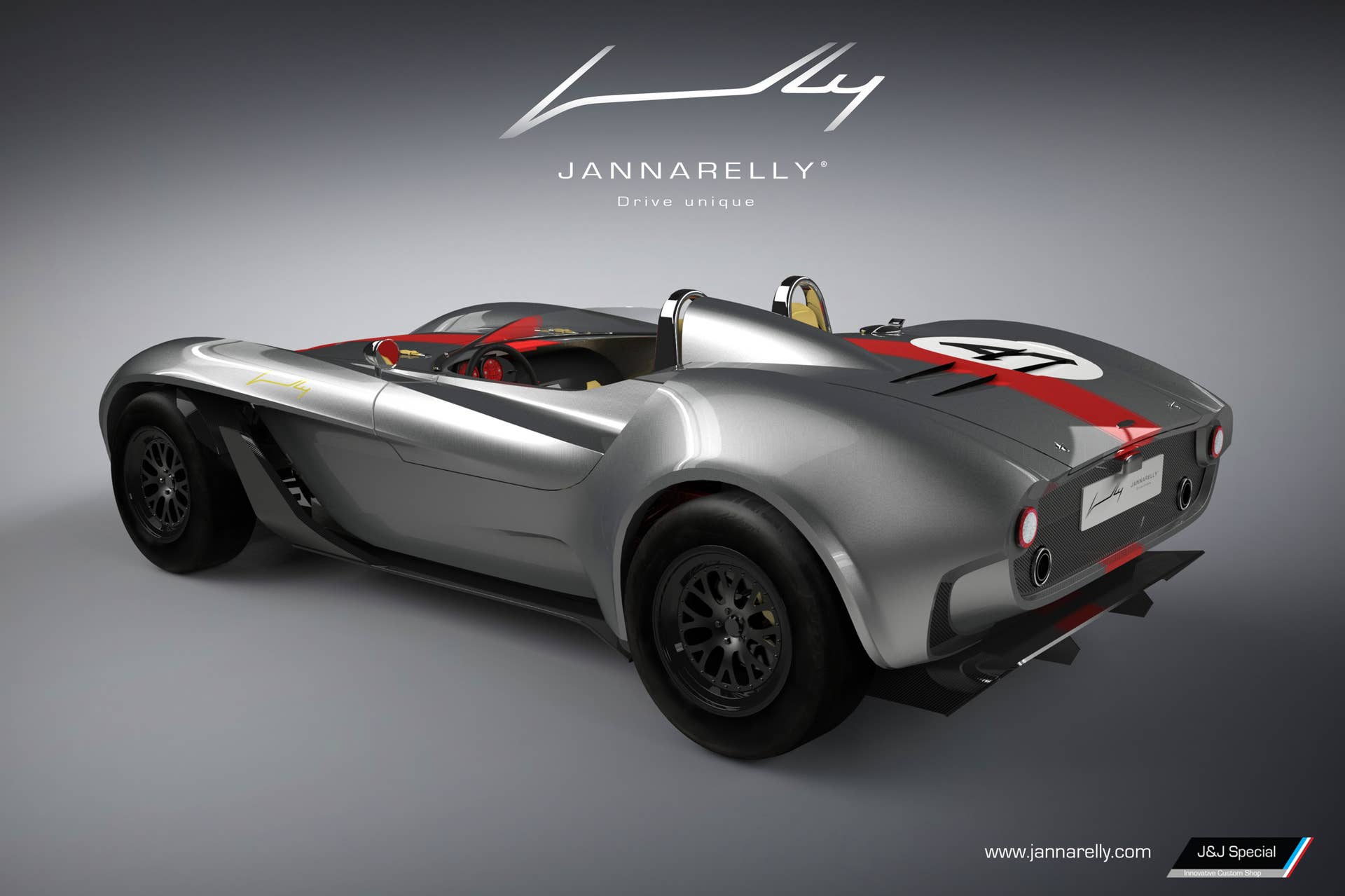 Jannarelly Design-1 red stripe above rear 3/4