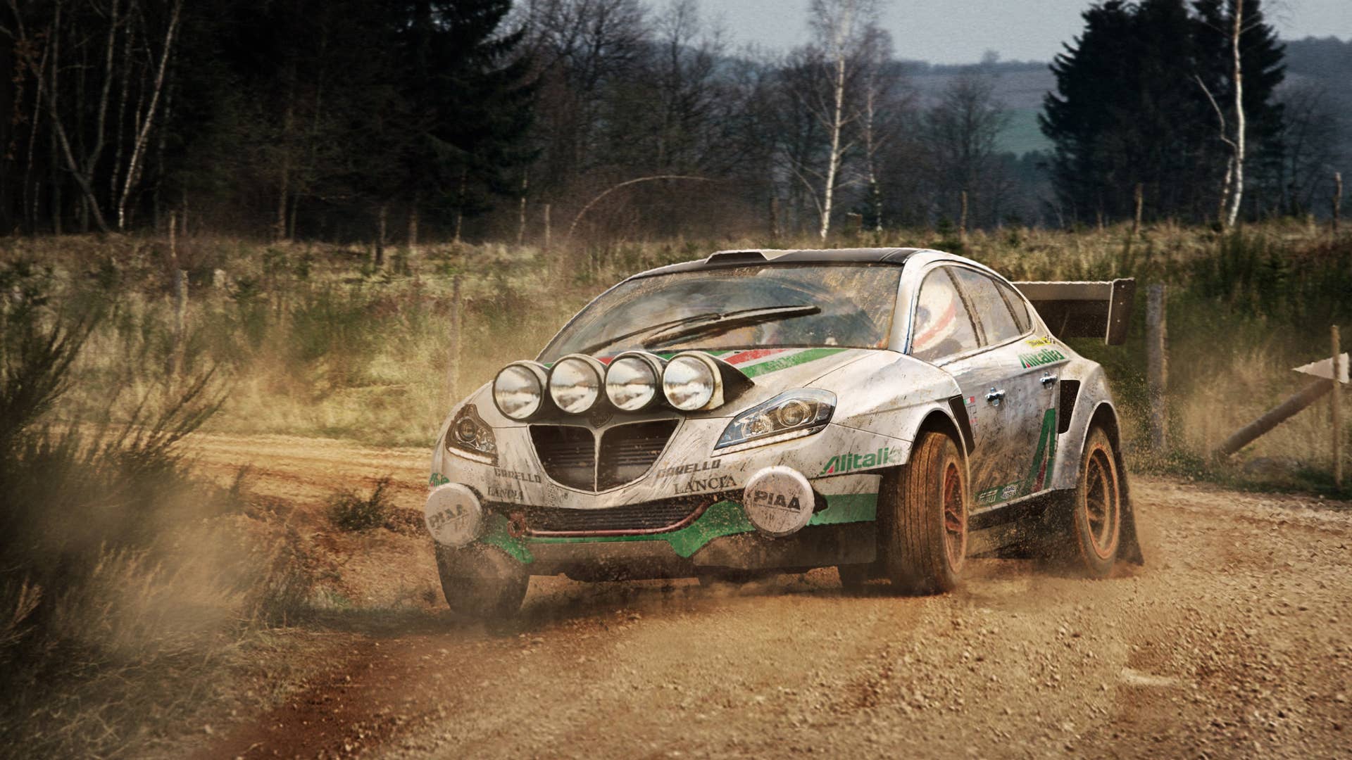 lancia delta integrale wrc rally render
