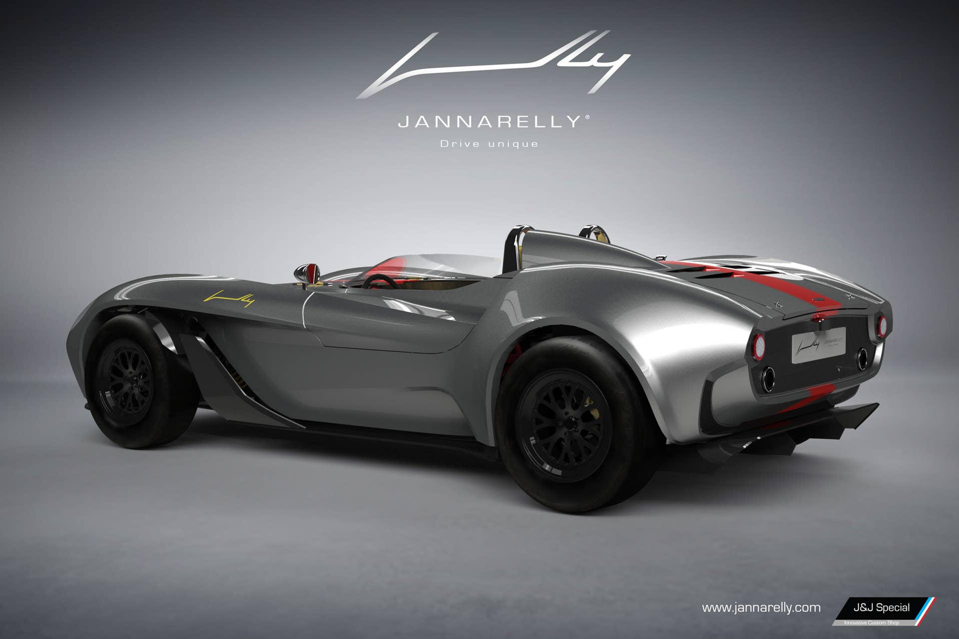Jannarelly Design-1 red stripe rear 3/4