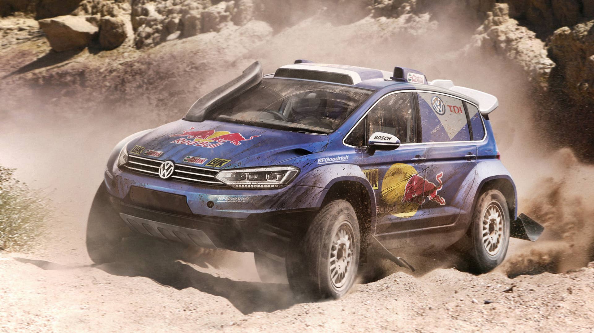 volkswagen touran wrc rally render