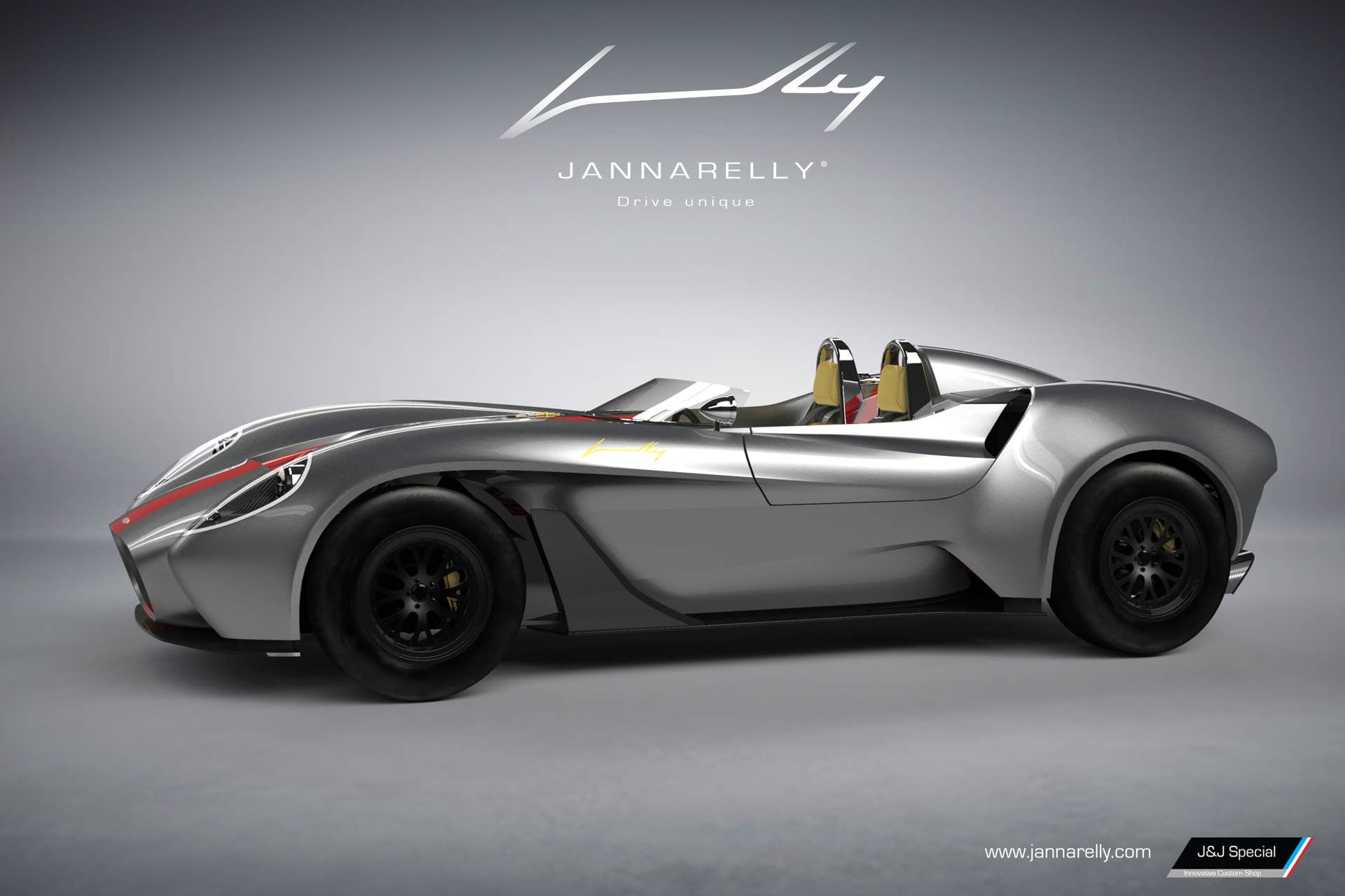 Jannarelly Design-1 red stripe front side 3/4