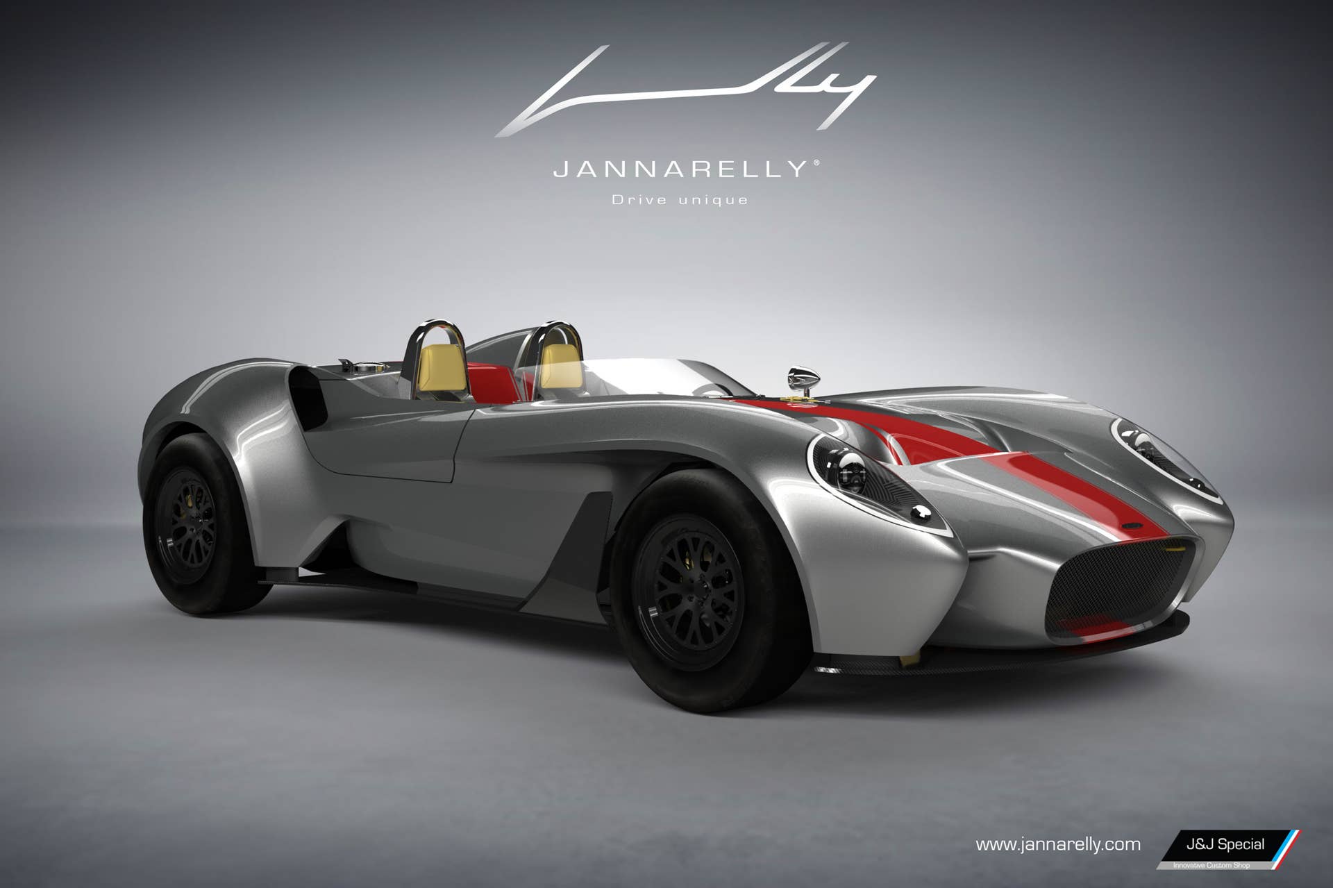 Jannarelly Design-1 red stripe front 3/4