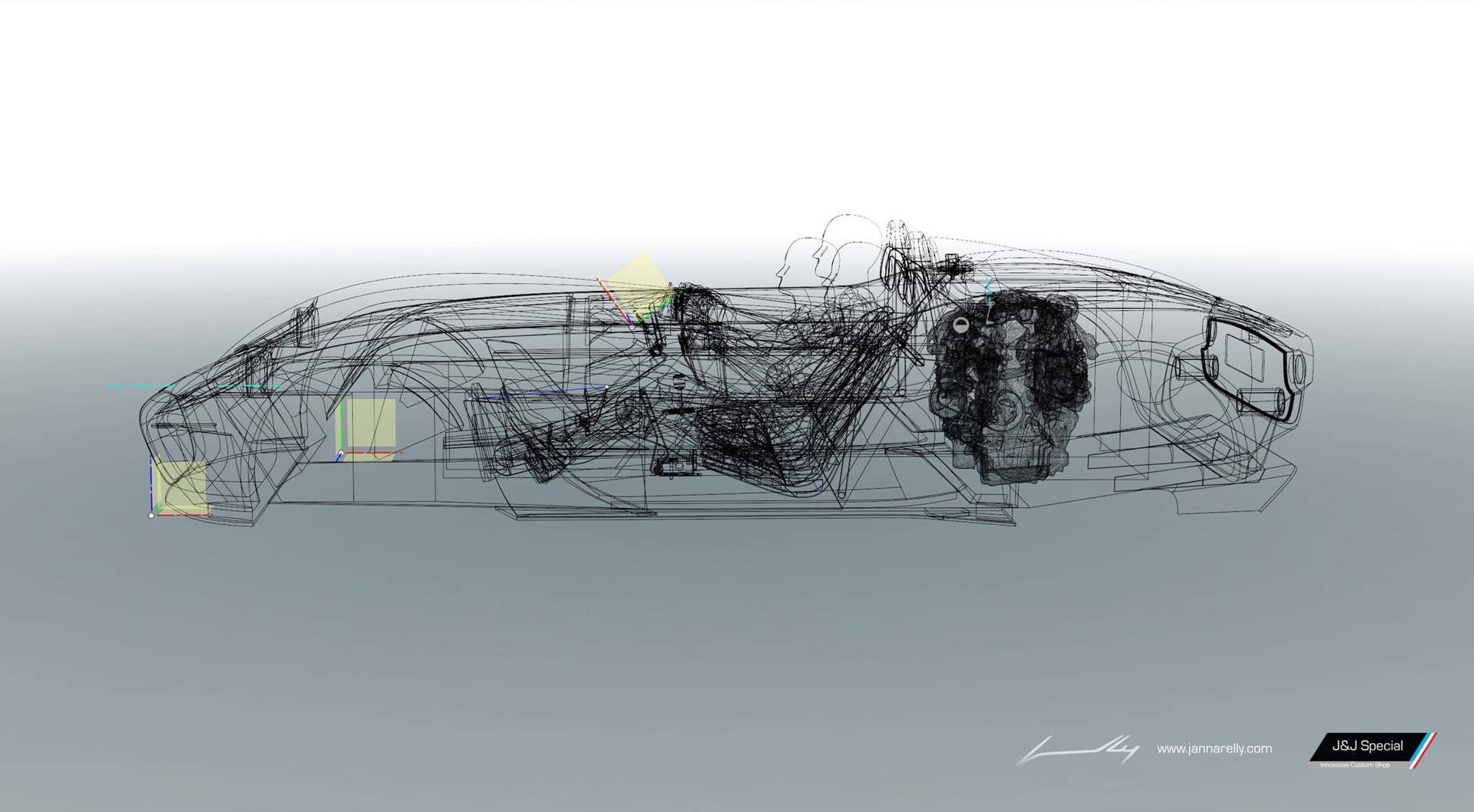 Jannarelly Design-1 CAD wire frame