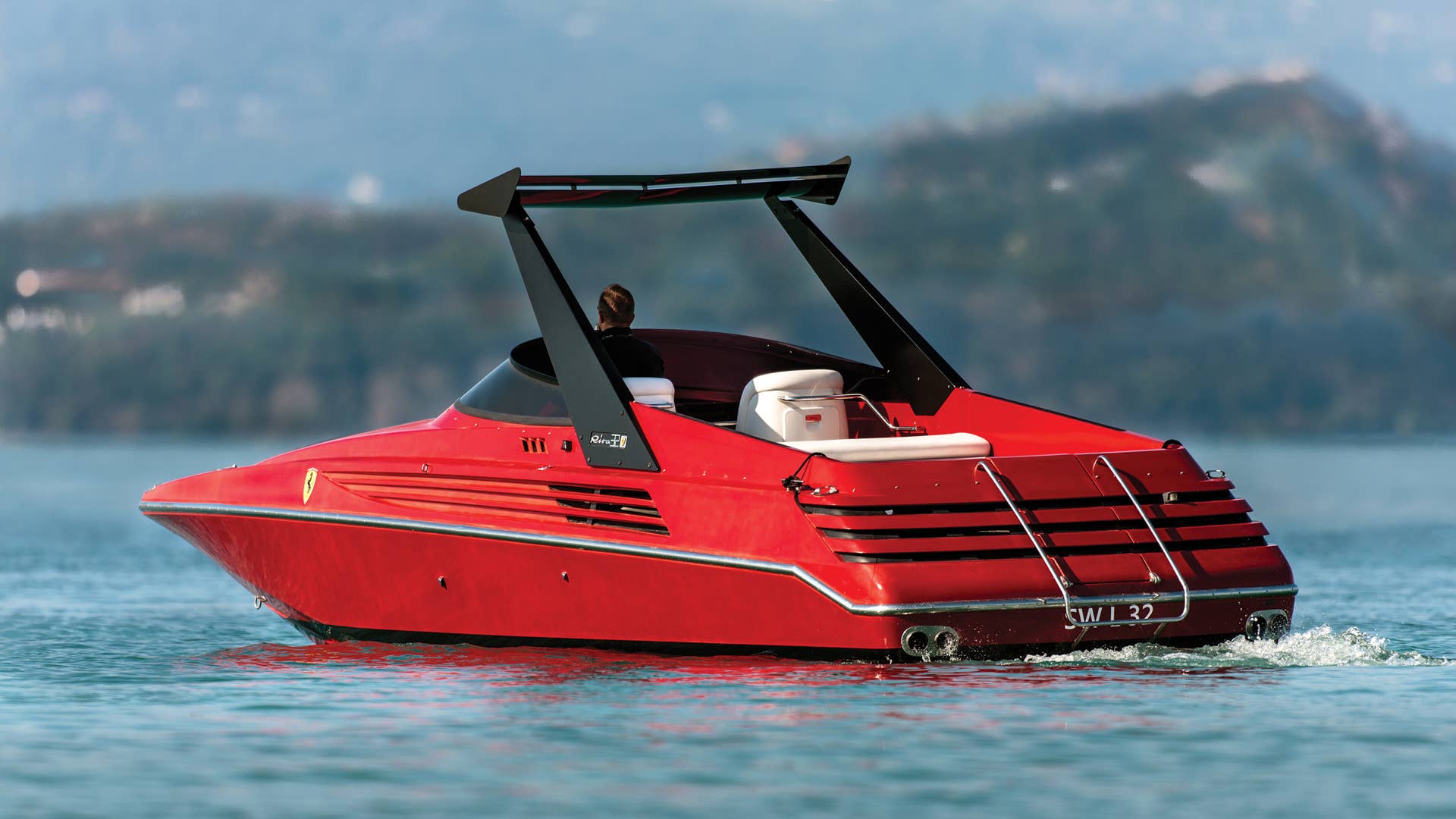 1990 Riva Ferrari 32 rear 3/4