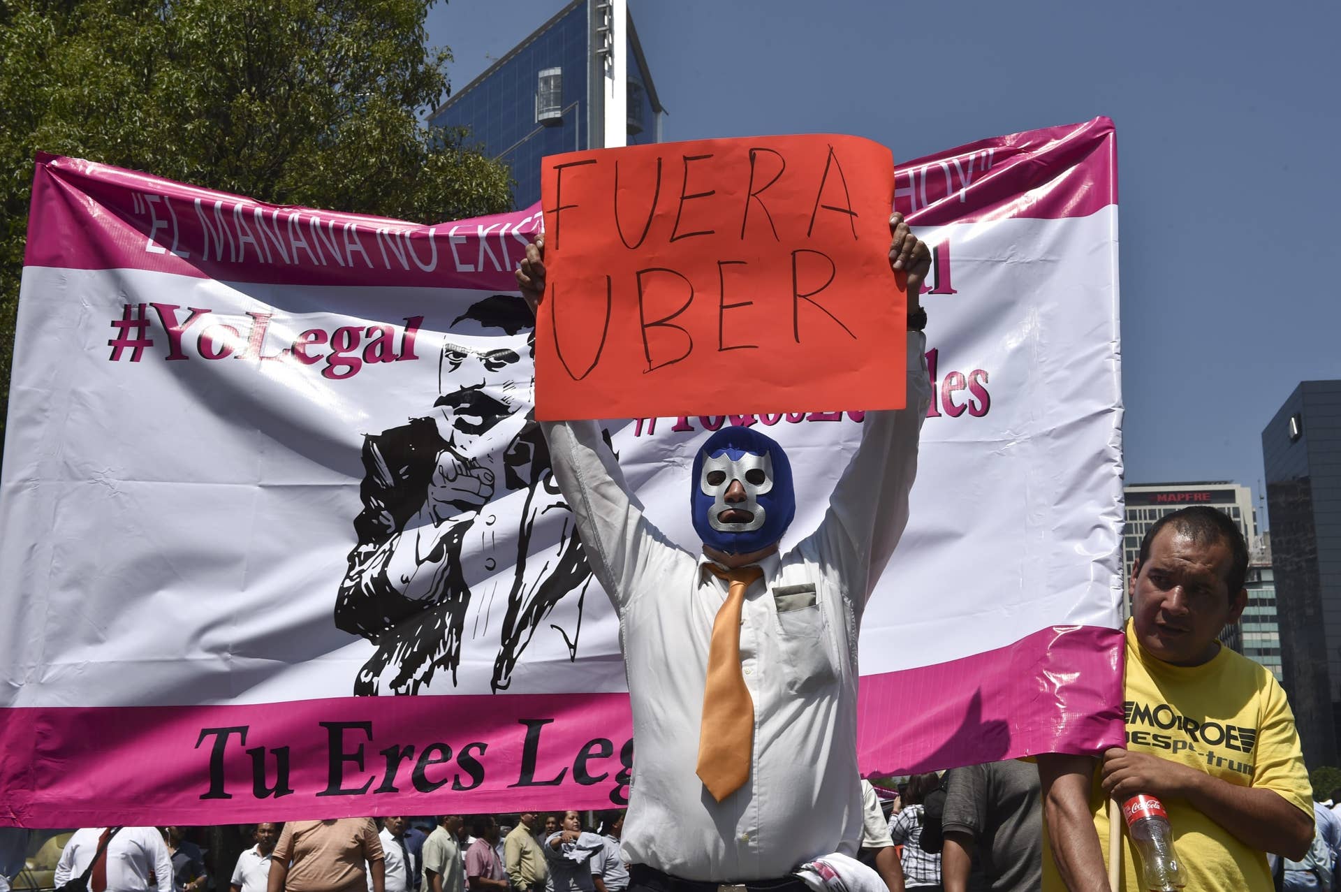MEXICO-TRANSPORT-TAXI-UBER-PROTEST