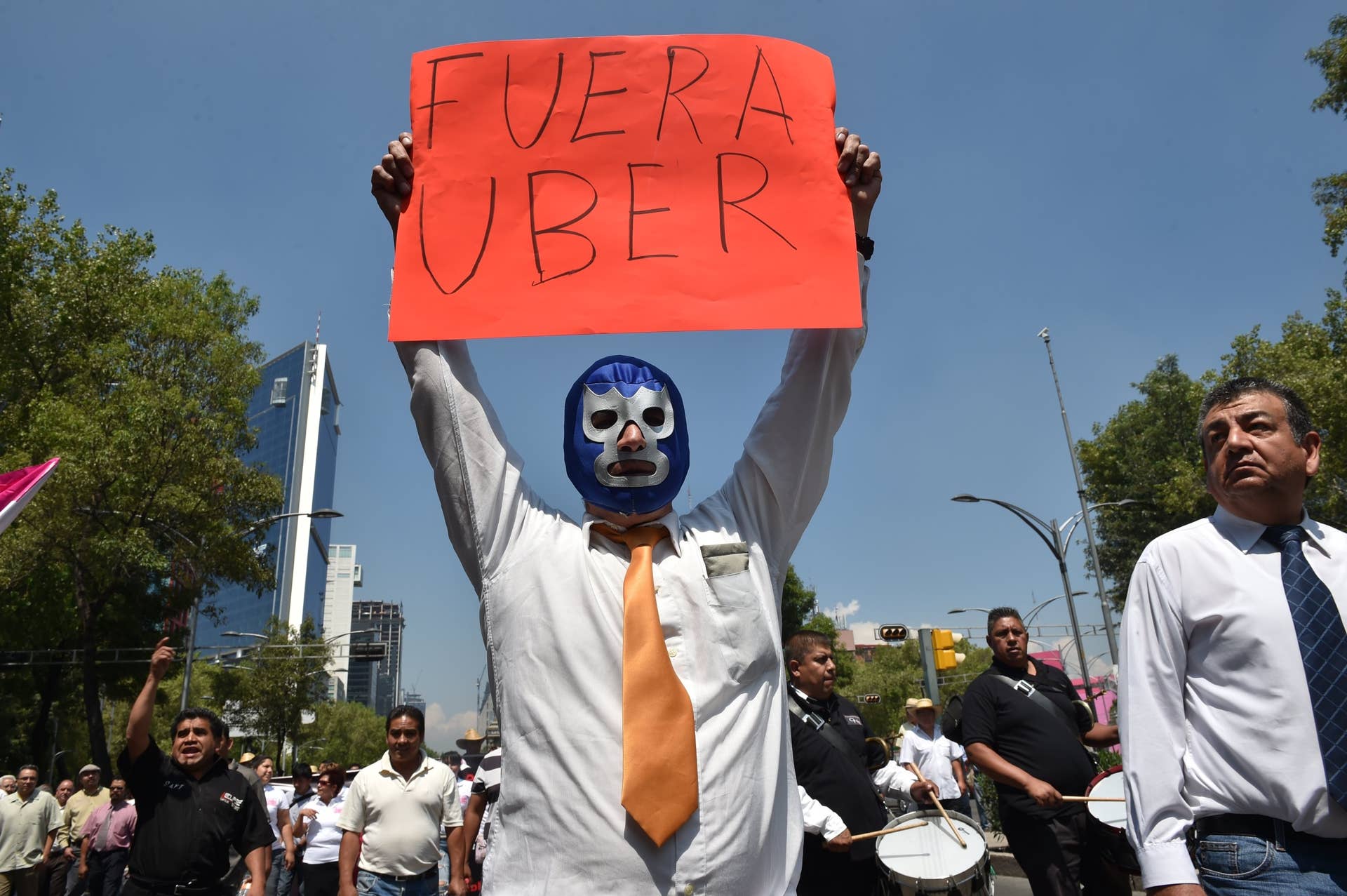 MEXICO-TRANSPORT-TAXI-UBER-PROTEST
